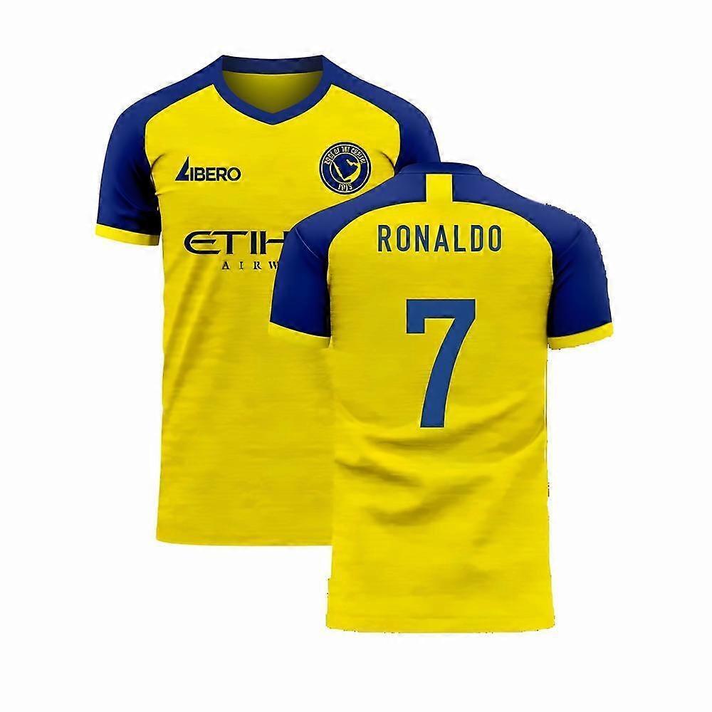  طقم كرة قدم النصر 2025-2026 هوم كونتبت (ليبرو) - أطفال (كم طويل) (رونالدو 7)