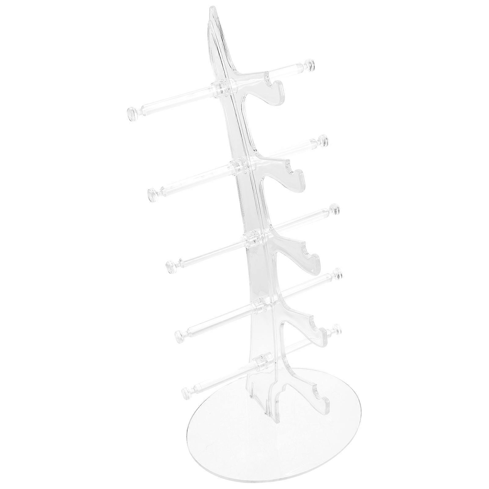 Rectangular Acrylic Glasses Holder Rack Ideal For Home Use And Closet In Transparent Finish To Display Sunglasses 3Pcs