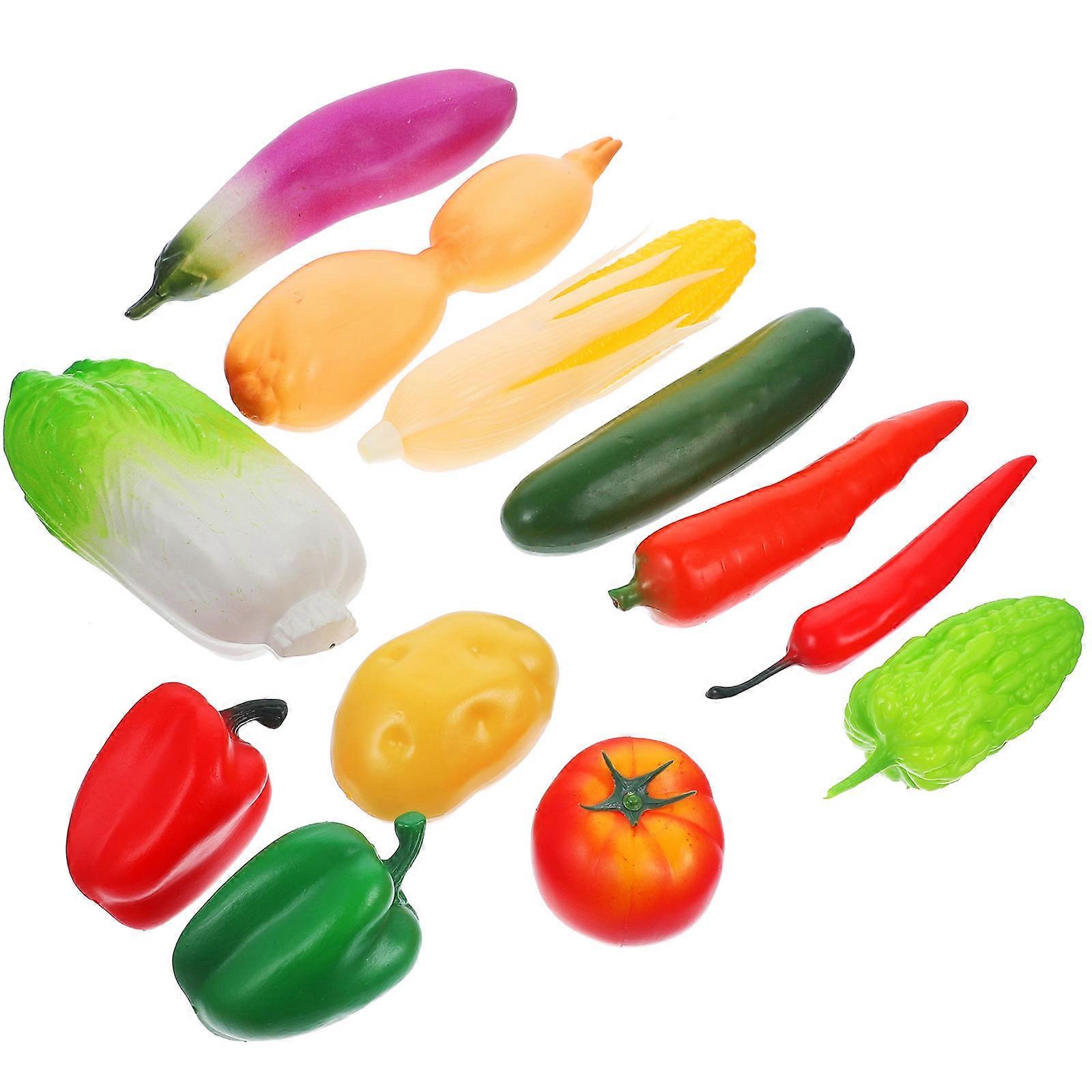 Plastic Vegetable Artificial Vegetable Models for Decoration 12Pcs Display
