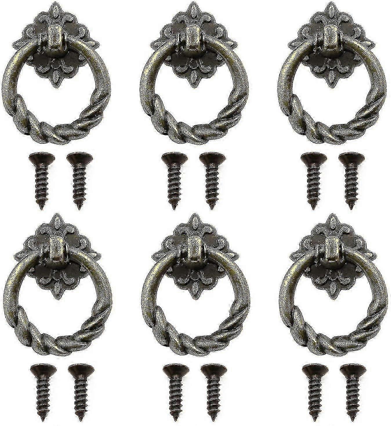 2025 6-piece set of vintage drawer handles