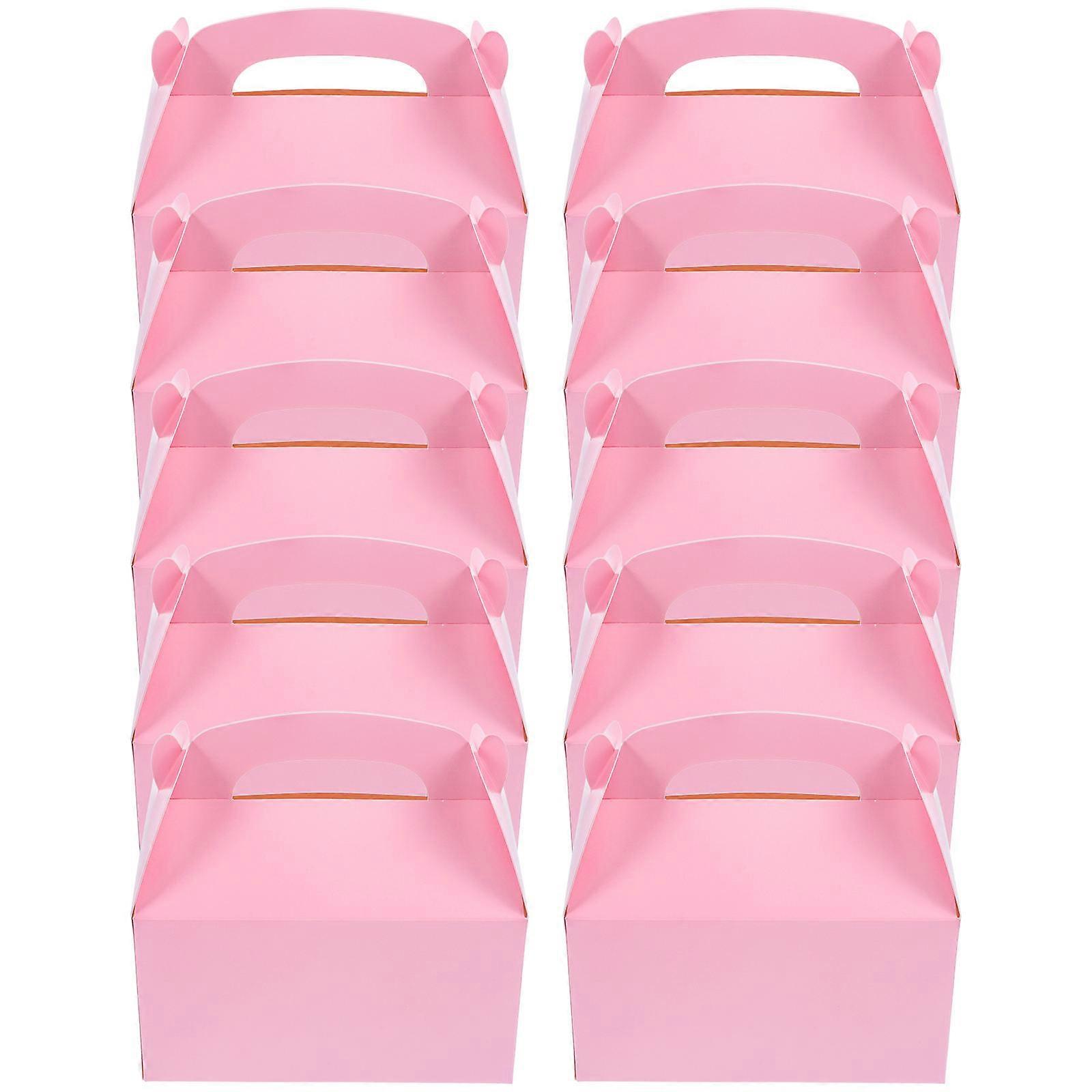 Pink Pastry Boxes Cake Packaging Boxes for Storage Use 40Pcs Dessert Containers