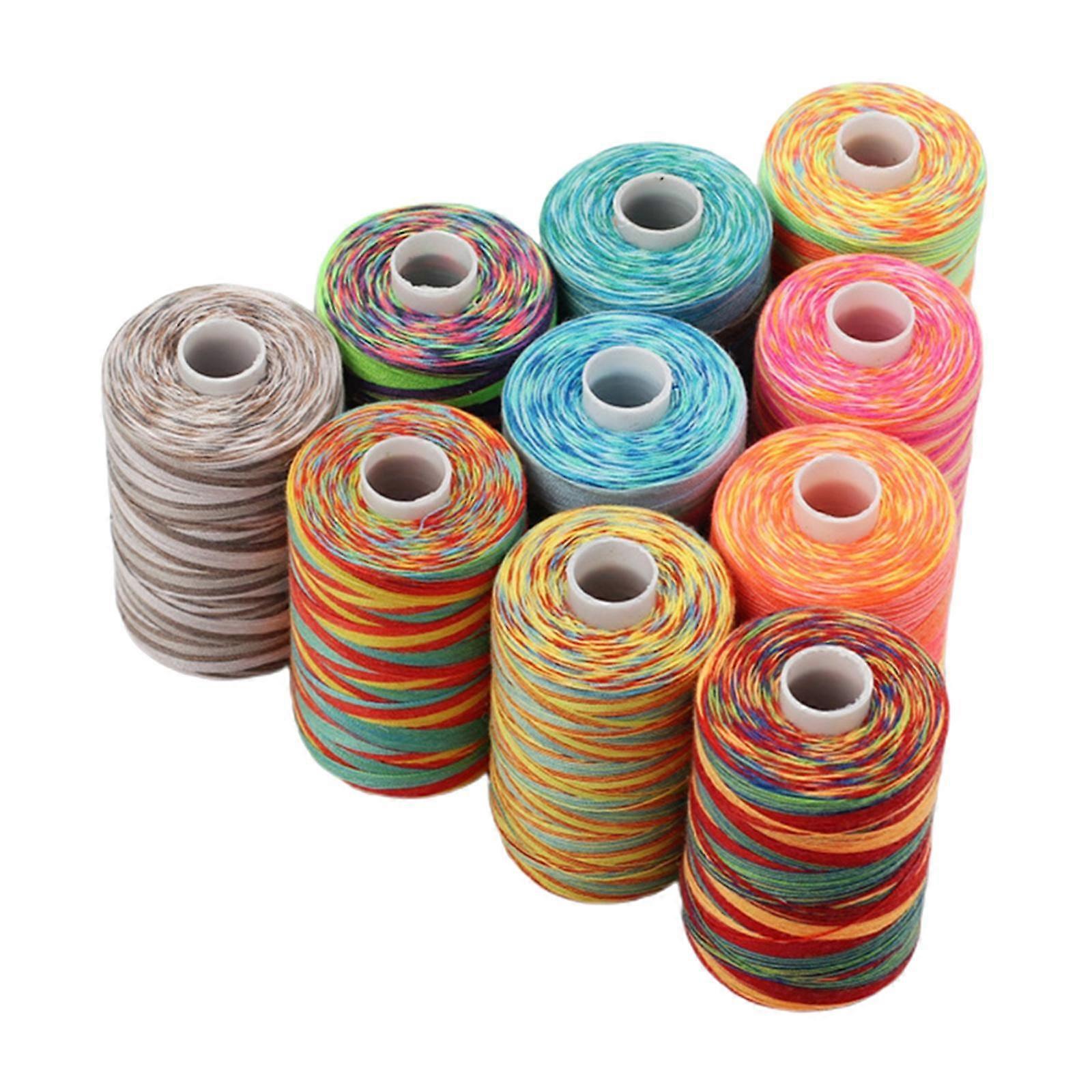 10x Sewing Thread Spool Sewing Thread for Overlock Stitching Hand Knitting