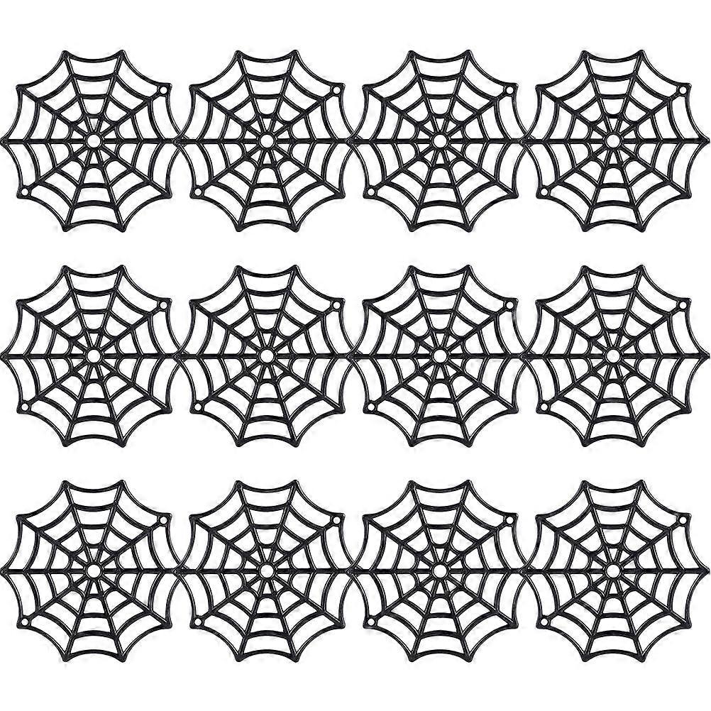 Halloween Cobweb Plastic Spider Web Decor for Decoration 300Pcs Black