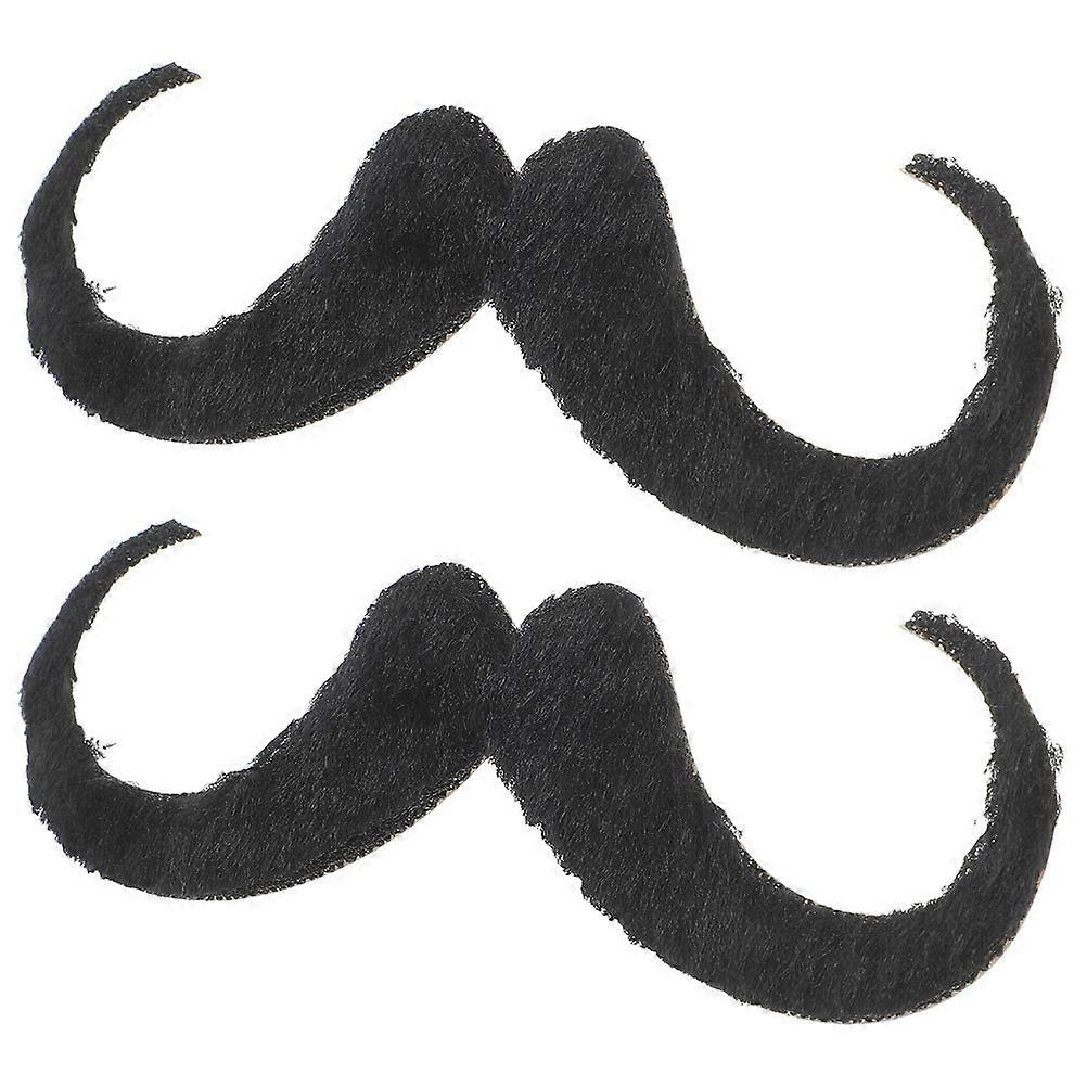 Black Self Adhesive Fake Beard for Men Party Use 8Pcs