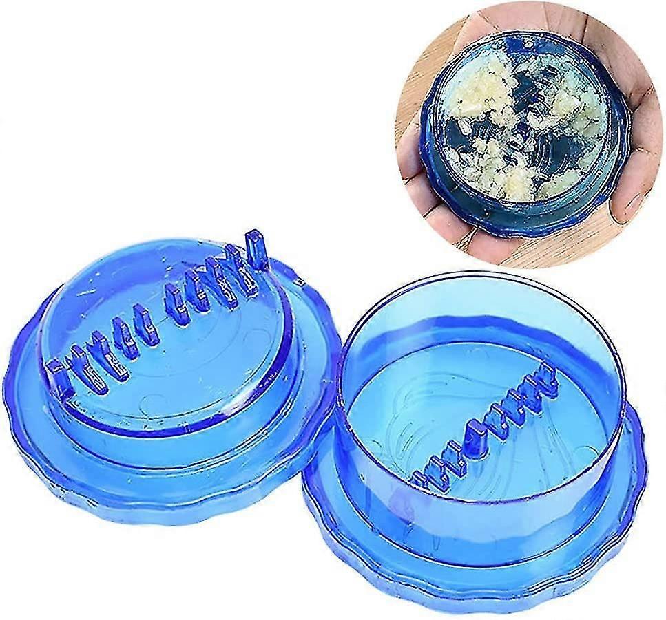 Plastic Manual Garlic Press, Garlic Crusher with Rotating Function, Manual Garlic Chopper