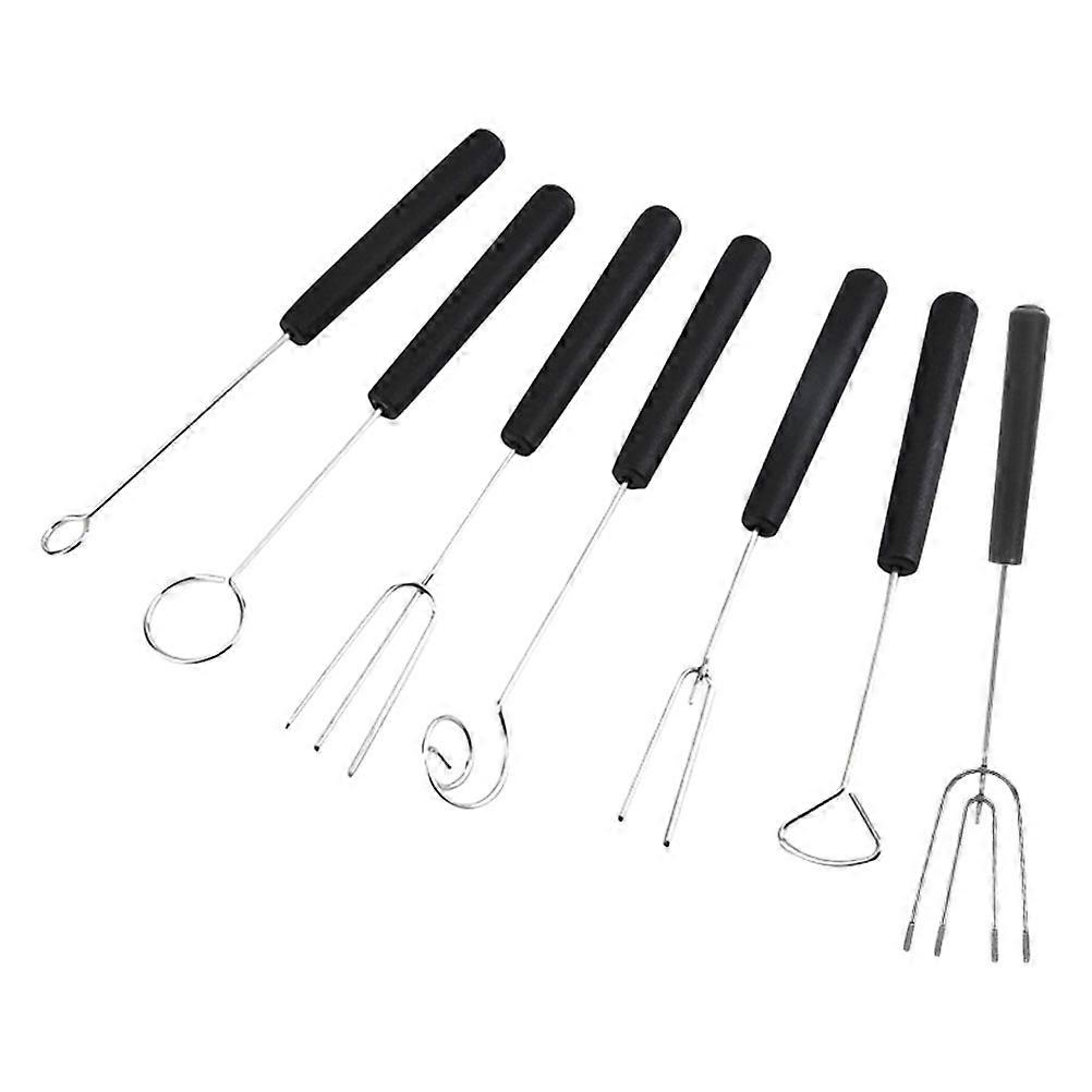 Chocolate Fondue Forks and Spoons Set for Cookie Decorating 5Sets