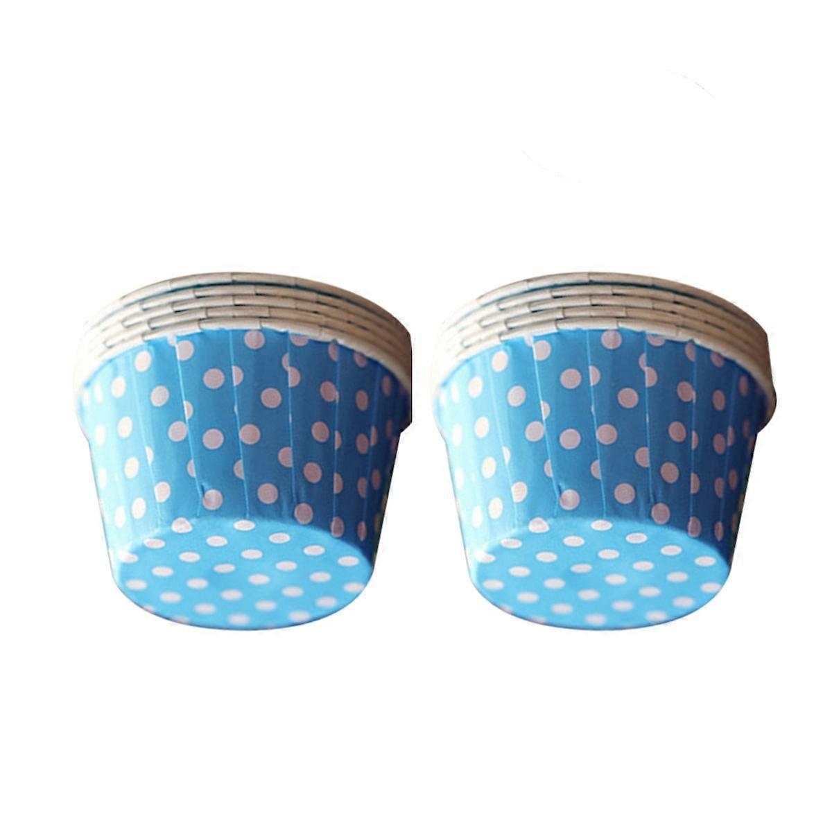 Blue Snack Paper Cup for Putting Cake 100Pcs Paper Cake Baking Cups