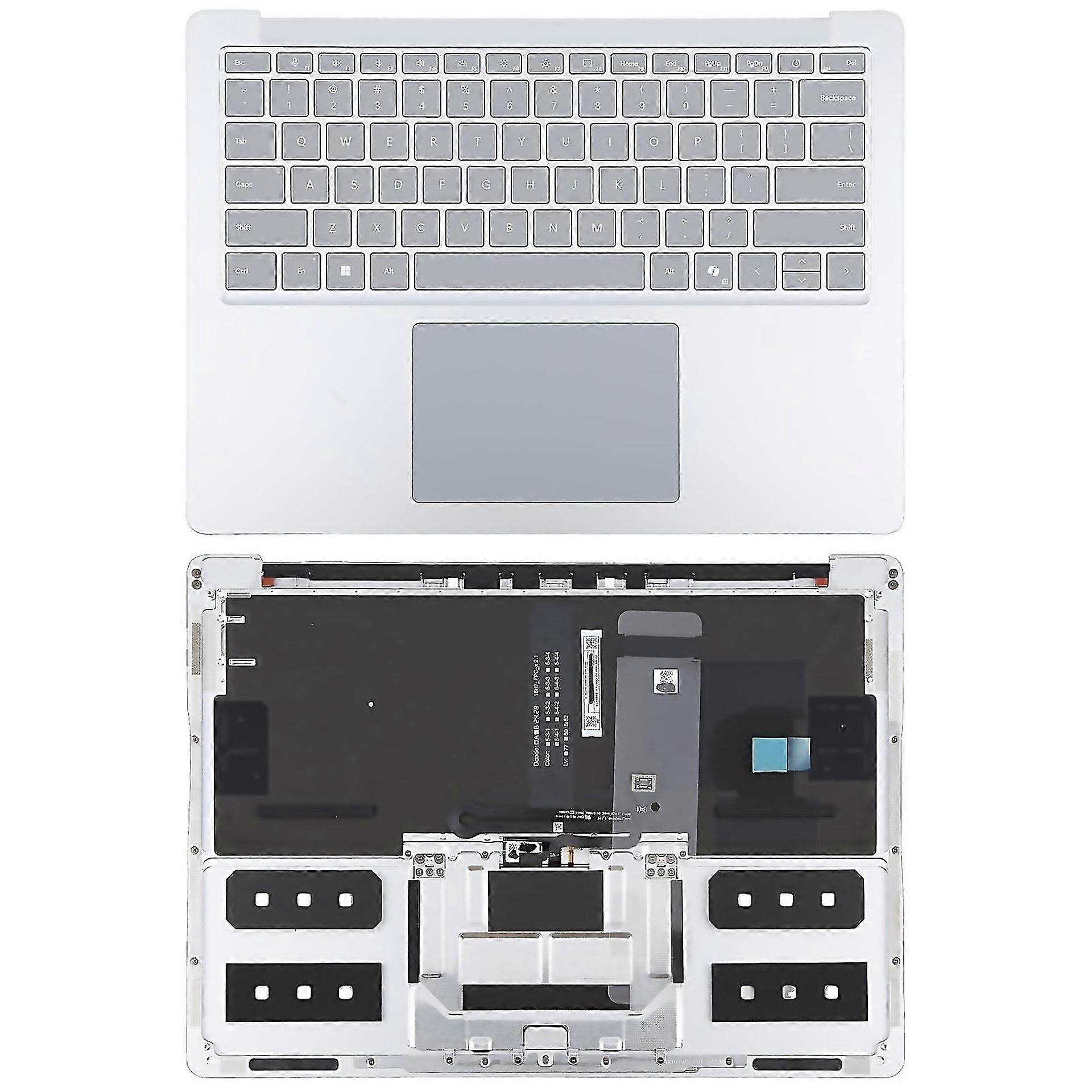 For Microsoft Surface Laptop 6 135 Inch Us Keyboard With C Shell Touch Board Silver