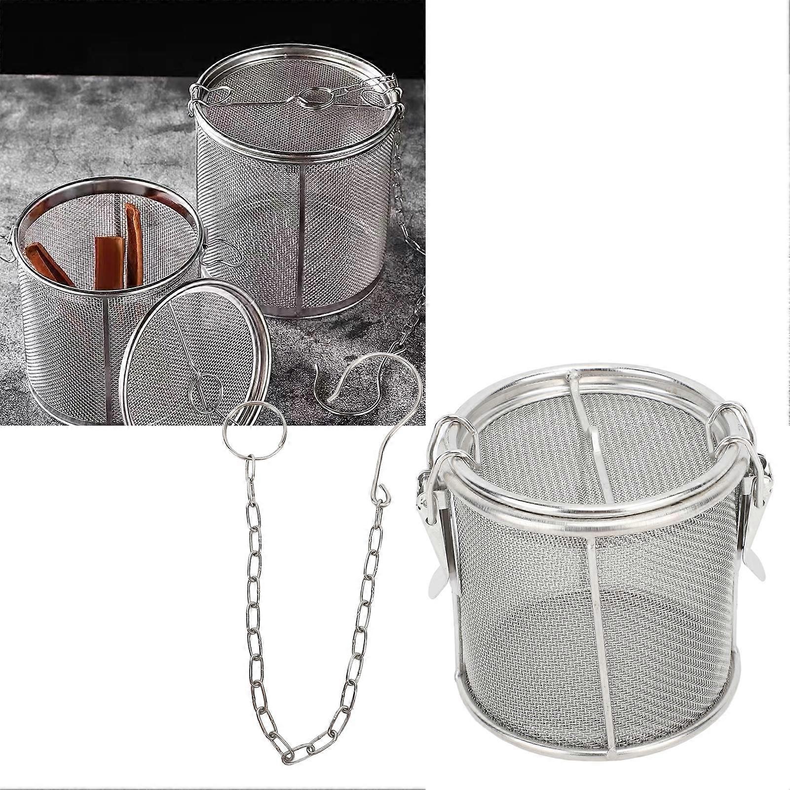 Stainless Steel Spice Filter Strainer with Chain Hook 304 Mesh