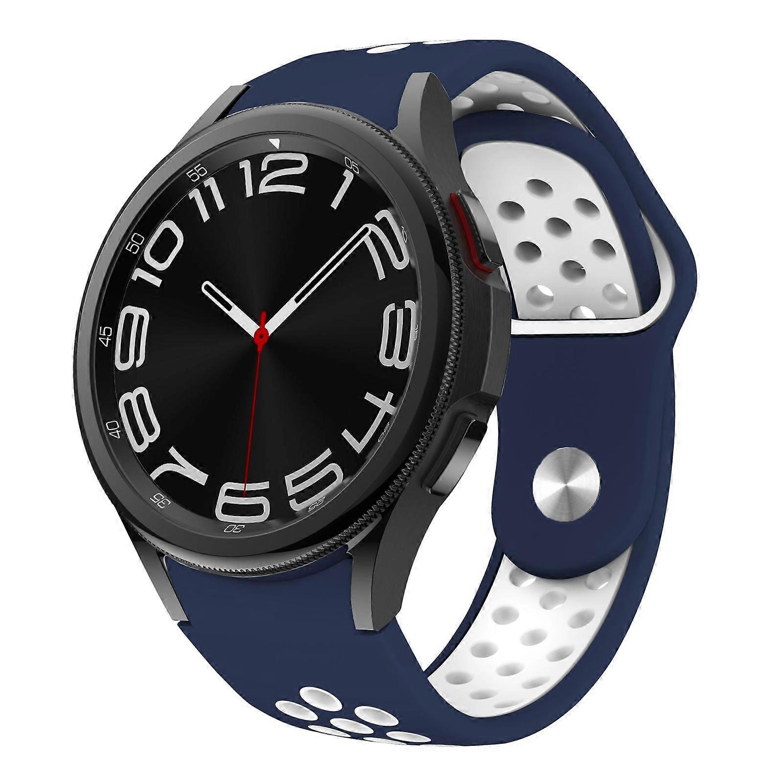 Two Color Reverse Buckle Silicone Watch Band For Samsung Galaxy Watch FE / 7 / 6 / 5 / 4