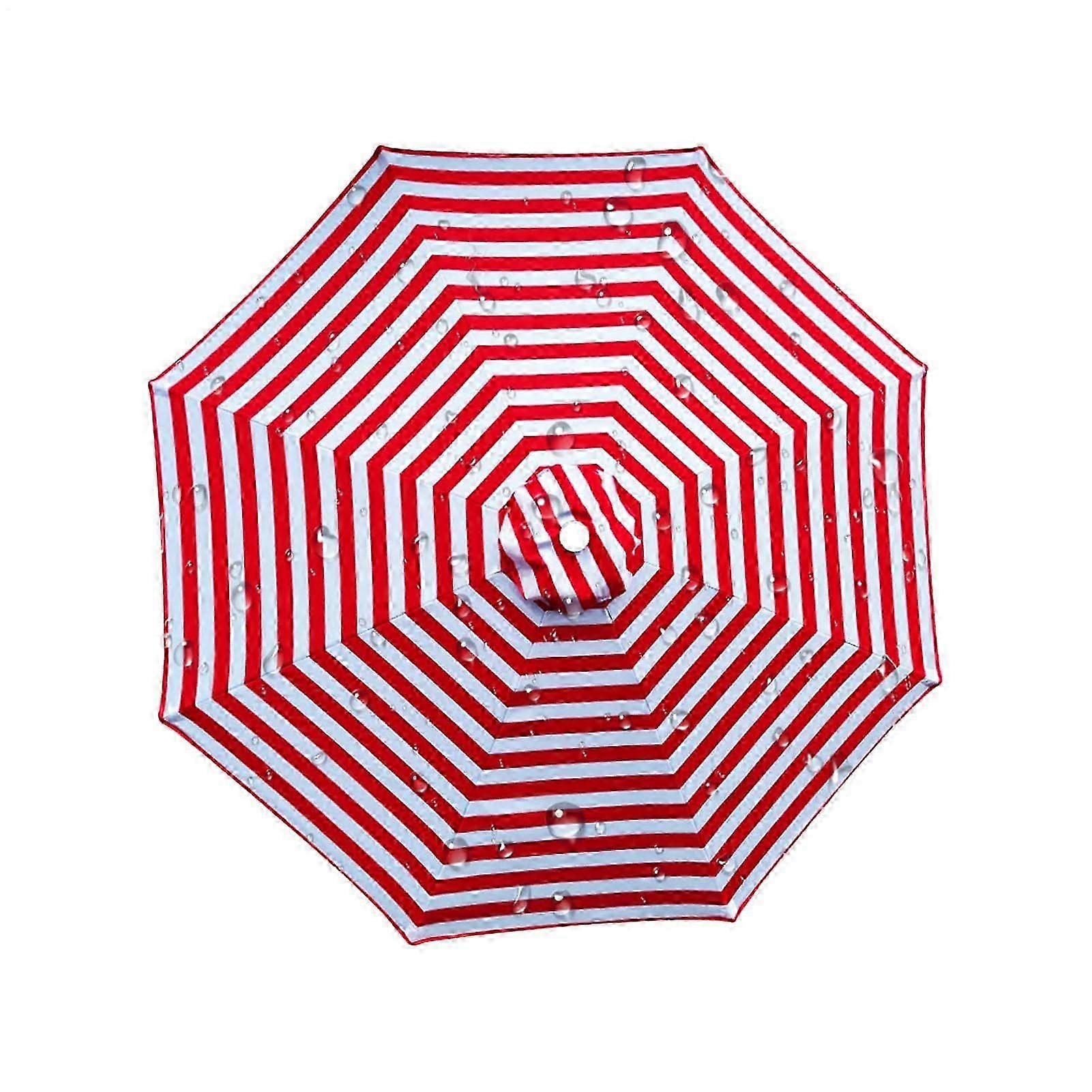Replacement sunshade for patio umbrella, multipurpose canopy, reusable, UV protection, red/white