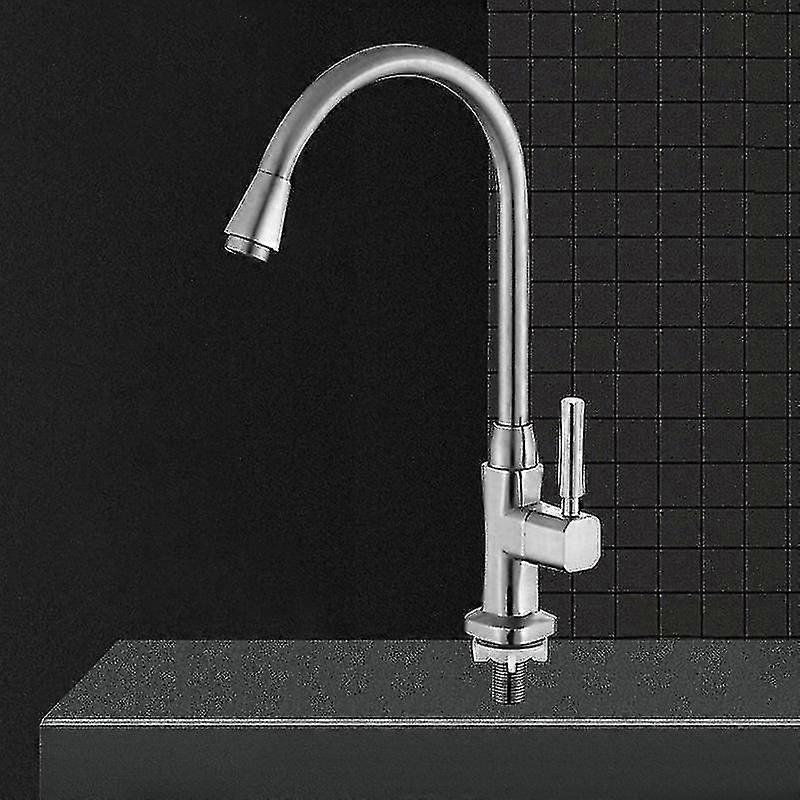 Faucet Tap Sprayer Cold Single Hole Brushed Surface Durable For Home Kitchen Sink