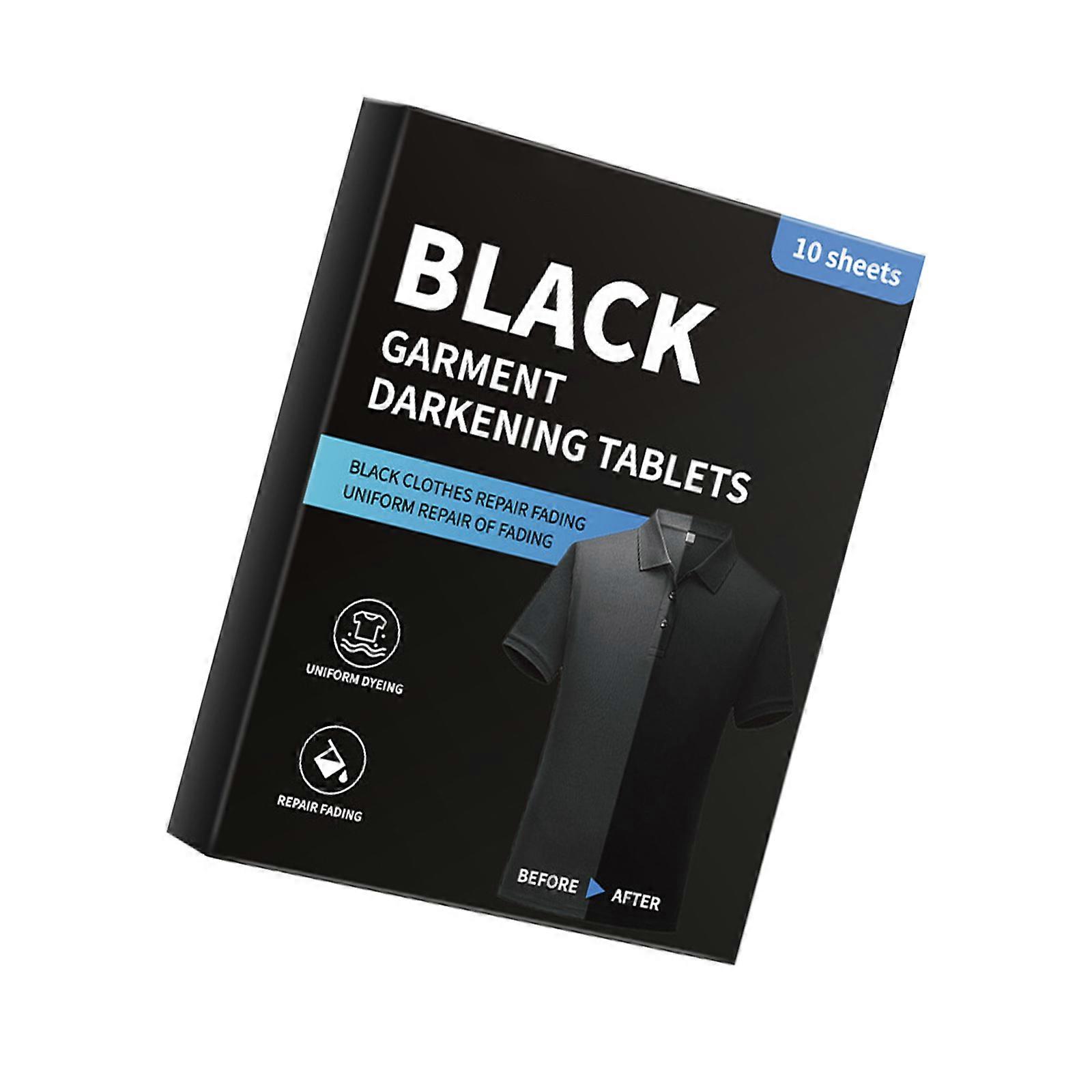 Laundry Sheets Dark Garment Restoration Sheets 10pcs Safe Formula Brightens Black Clothes Fade Prevent for Machine Wash Multicolor