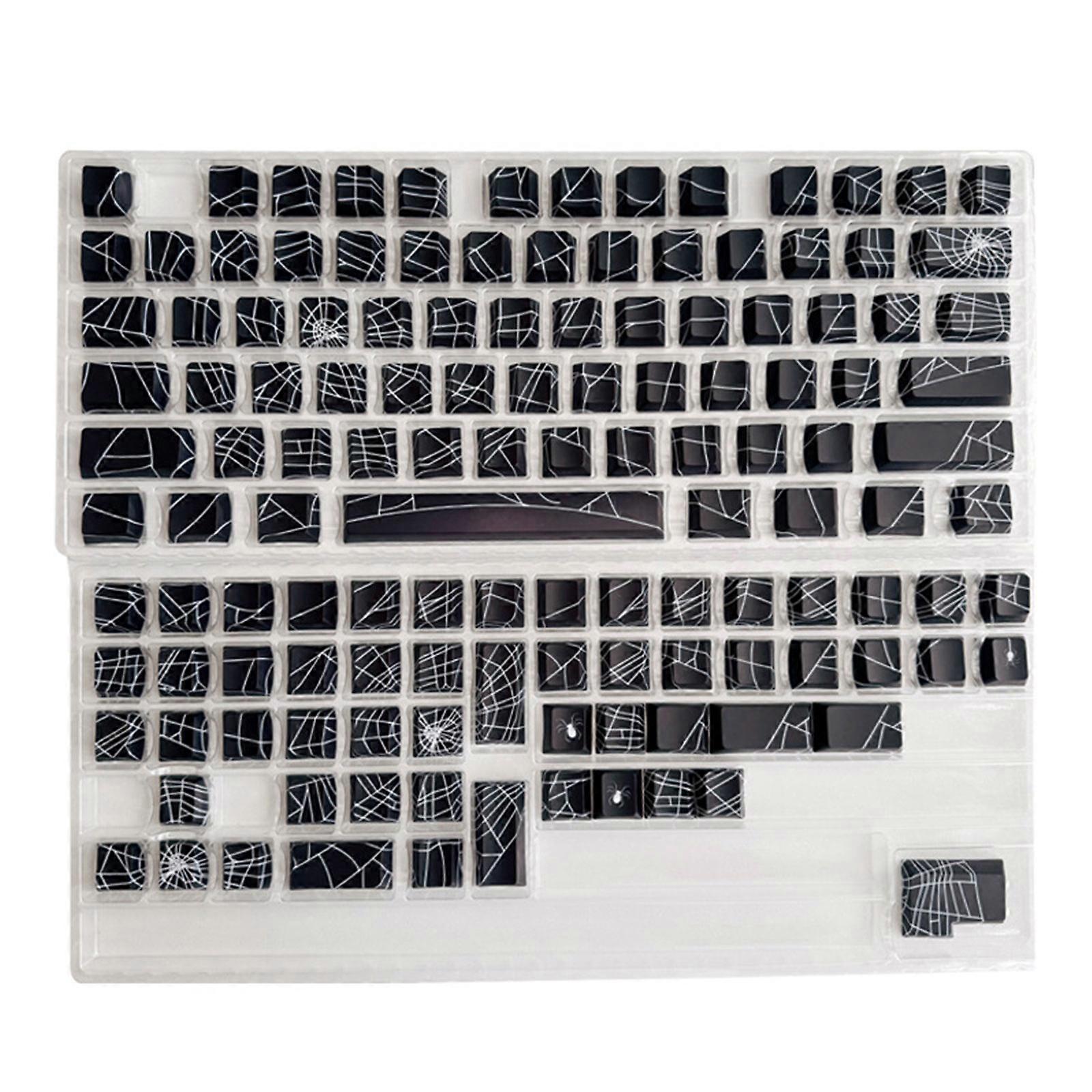 Durability PBT Keycaps 130pc/Set With Heat Sublimations Printing Side Engraving Keycap For Enhances Typing Experience Multicolor