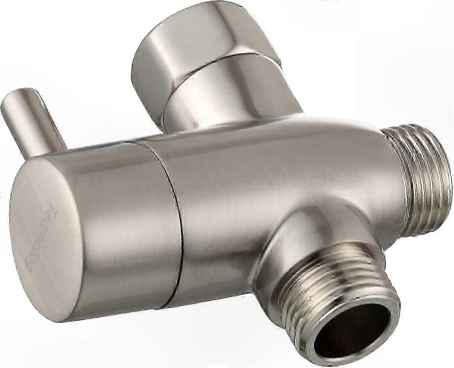 Brushed Nickel Shower Diverter Valve with G1/2 Brass Shut Off Functionality