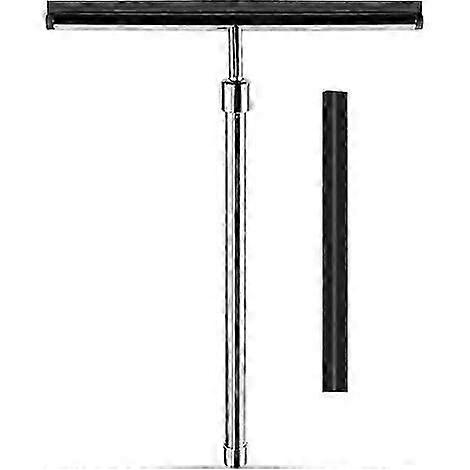 Shower squeegee with retractable handle for bathroom and kitchen