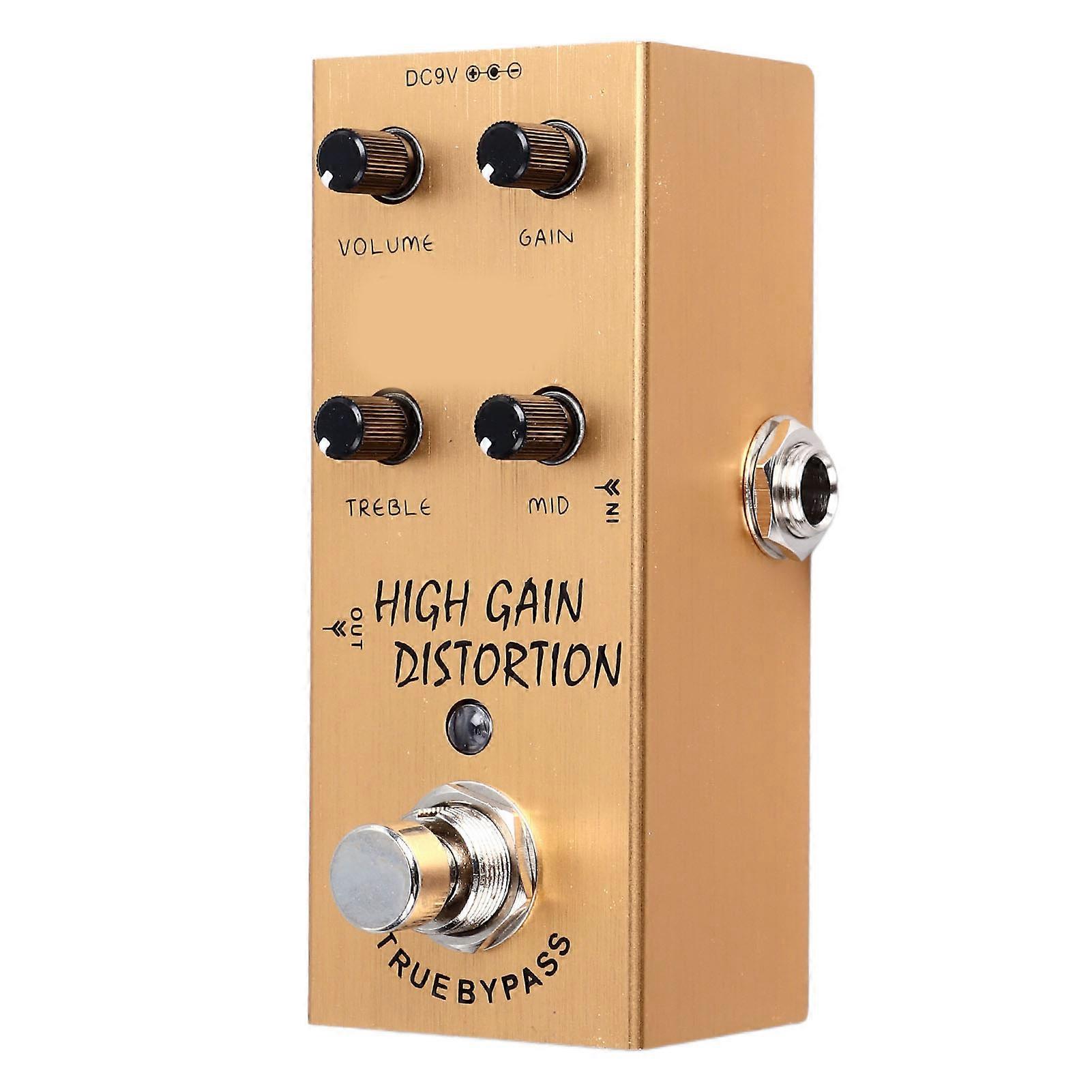 دواسة غيتار مستجيب الغيتار الكهربائية متعددة الوظائف لضبط مقبض ضبط الآلات الموسيقية شل معدني ذهبي