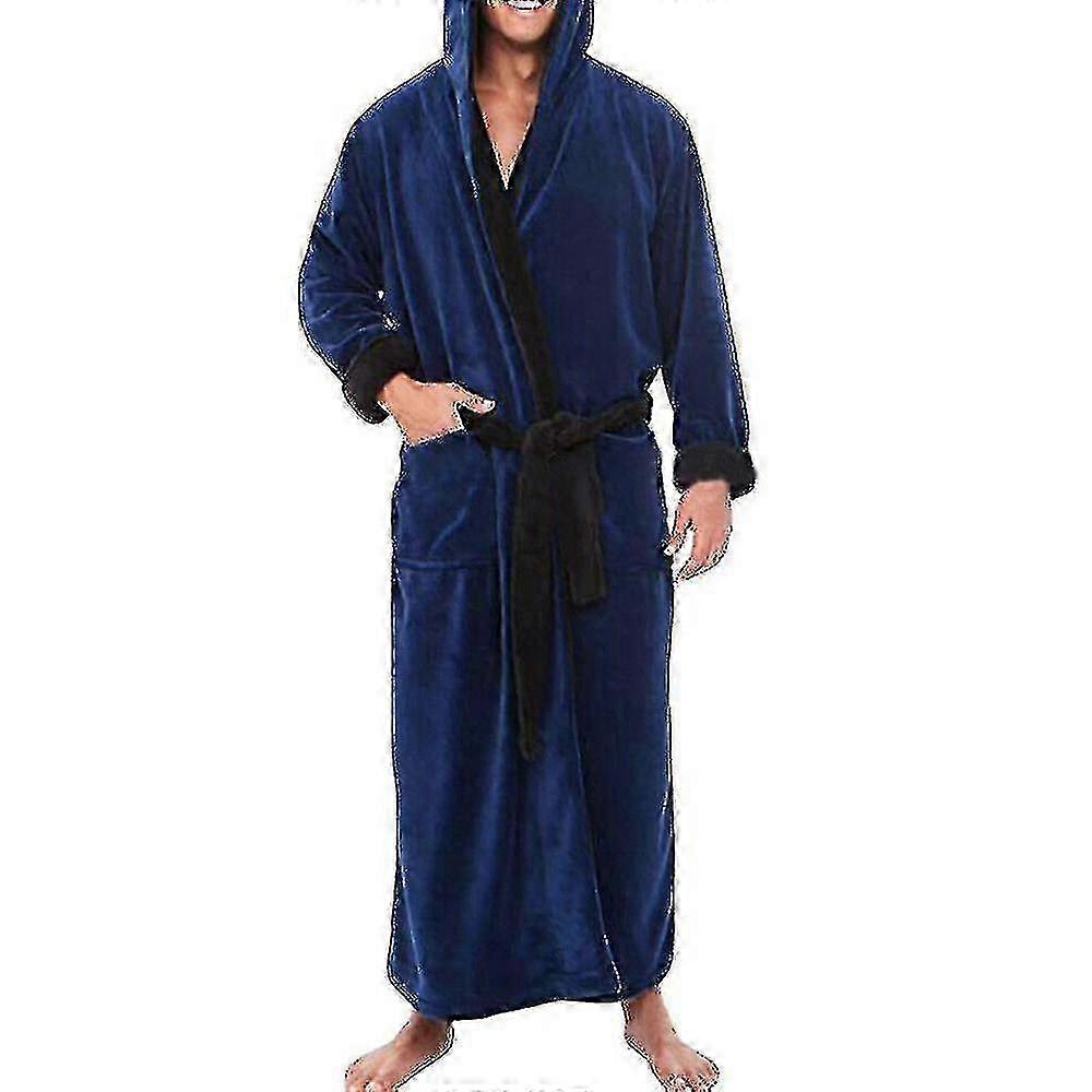 Men's polyester bathrobe for cold weather, 1 piece
