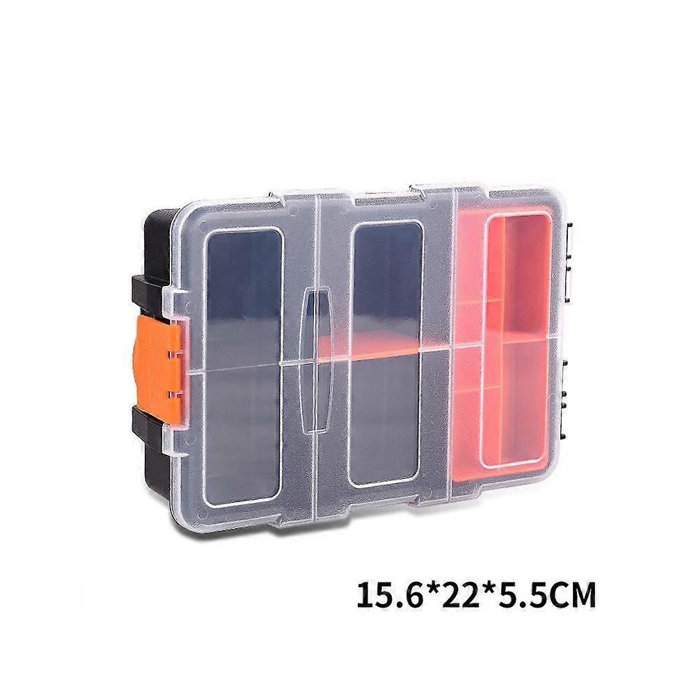 Portable Plastic Tool Box Parts Box Component Storage Box 15.6x22x5.5cm