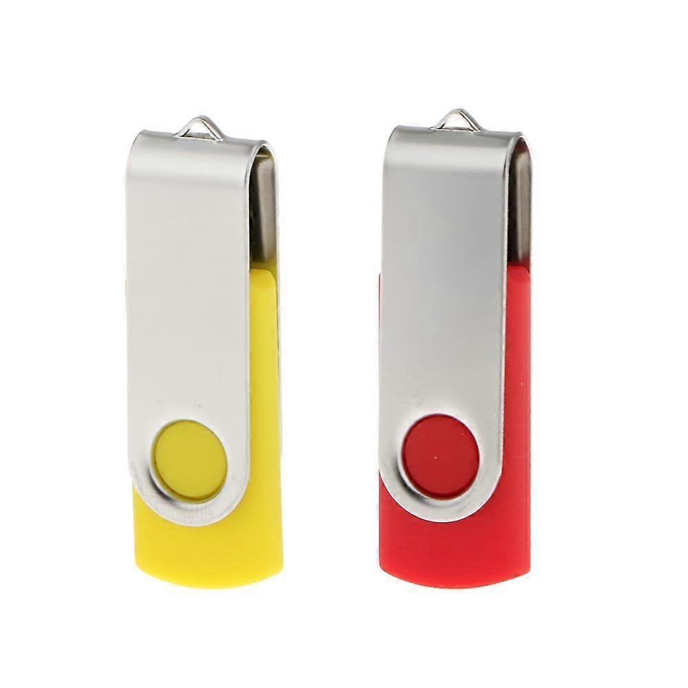 Yellow+Red 4GB USB Metal Flash Memory Stick Pen Drive Storage U Disk