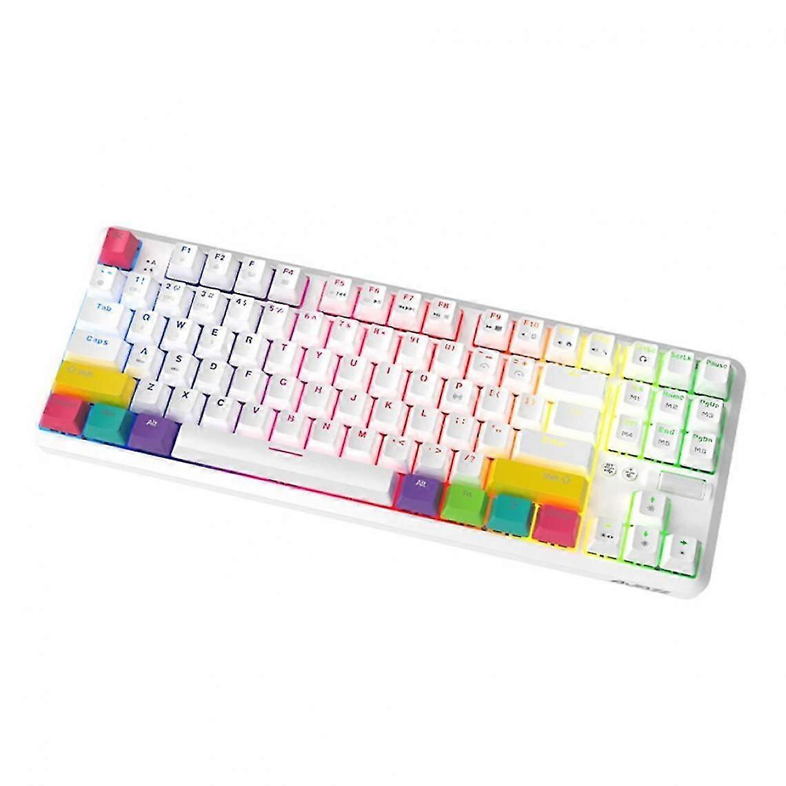87-key C-key Bluetooth Rgb Backlit Rechargeable Mechanical Keyboard For Laptops