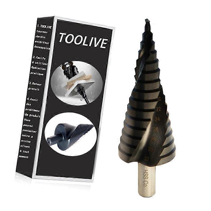 Cobalt 6% step drill bits for stainless steel and metals (4-32 mm/15 steps)