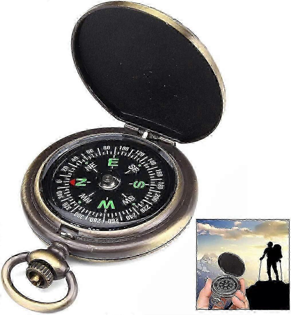 Pocket compass, hiking compass for travelling, camping, walking, exploring