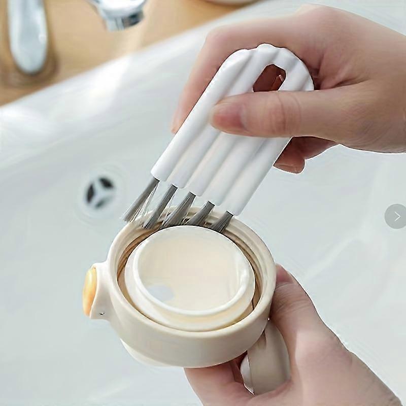 5 stk. multifunksjonell rengjøringsbørste for vannflasker - minibørste i netting for glass, lokk og riller - enkelt og effektivt rengjøringsverktøy for kjøkken