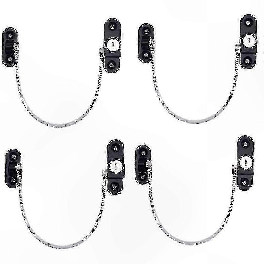 4-Pack Window Safety Locks, Baby-Proof Window Restrictors, Secure Door and Window Locking Devices