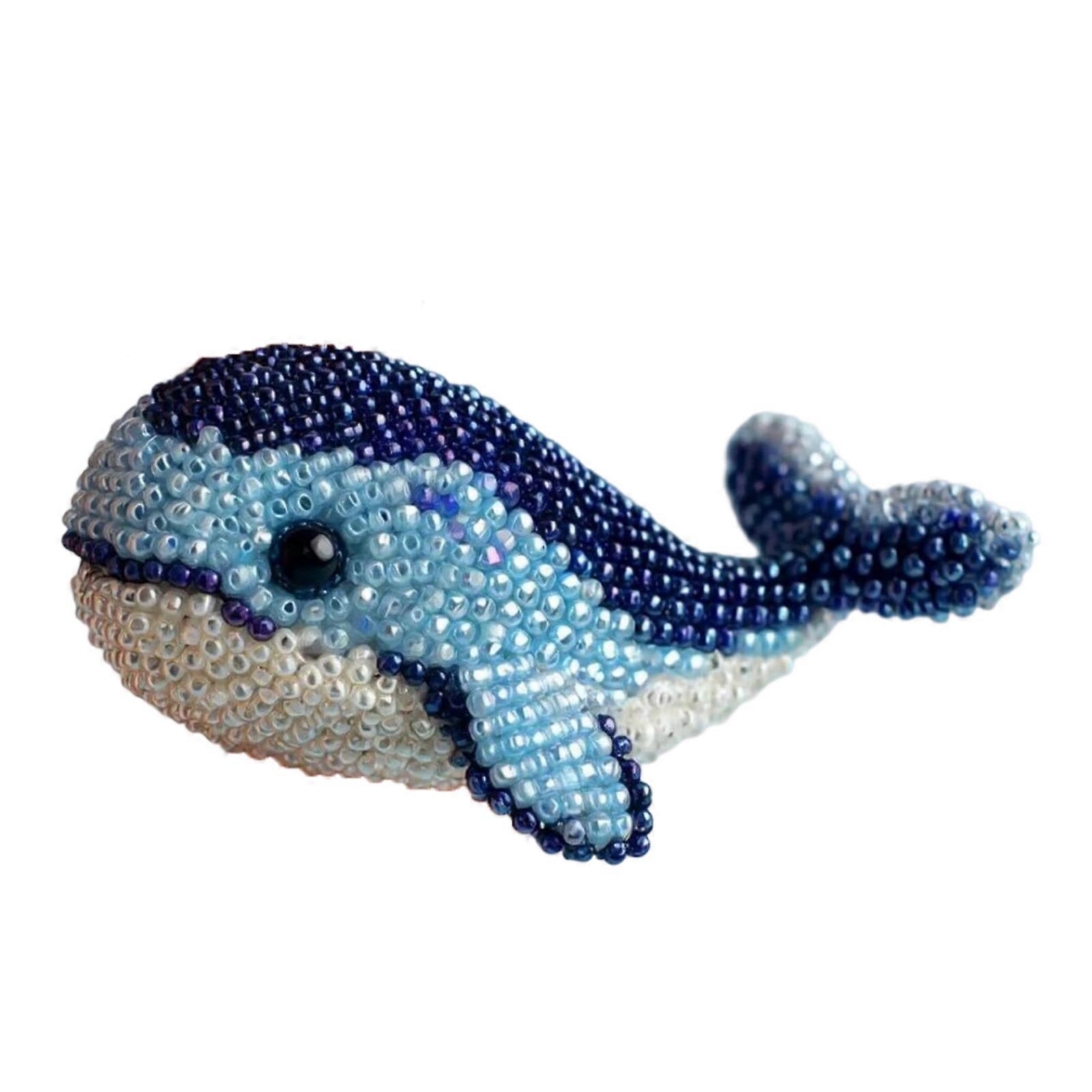 Beginner Marine Animal Beads Embroidery Set With Instruction and Colored Beads For Hobbyists Handmade Craft Project Multicolor