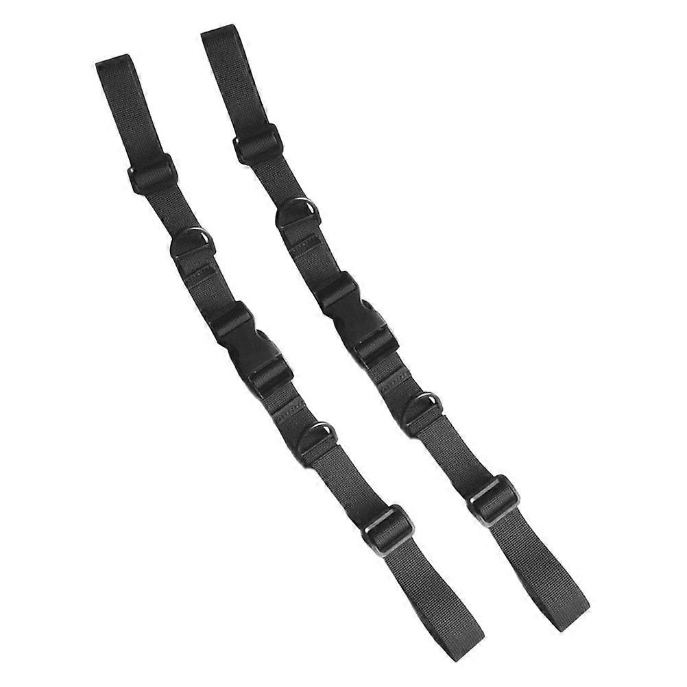Black Adjustable Backpack Belt Outdoor Backpack Straps for Hiking 2Pcs