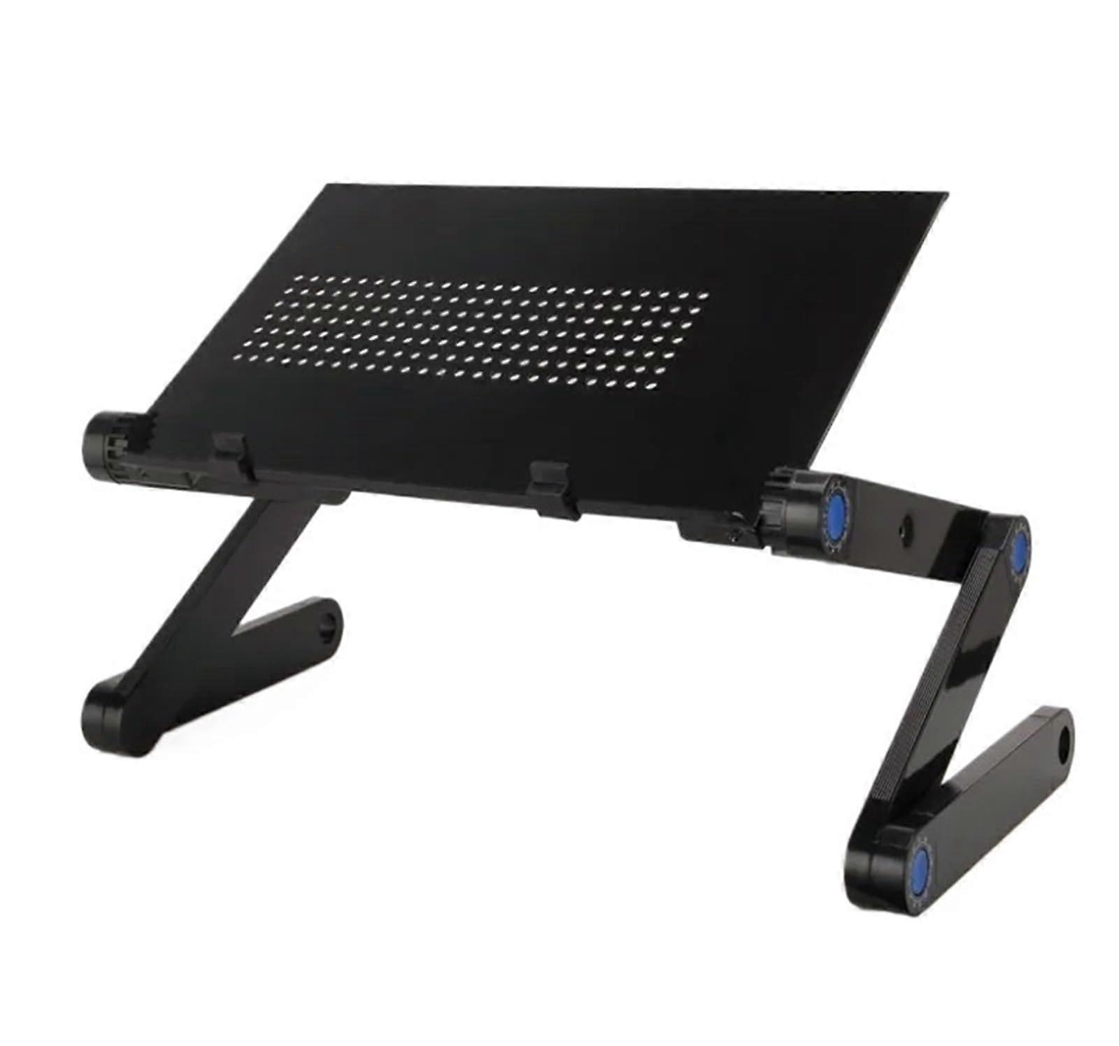 Laptop Bed Table with Cooling Fan, Folding Computer Desk for Sofa, Home Office and Living Room