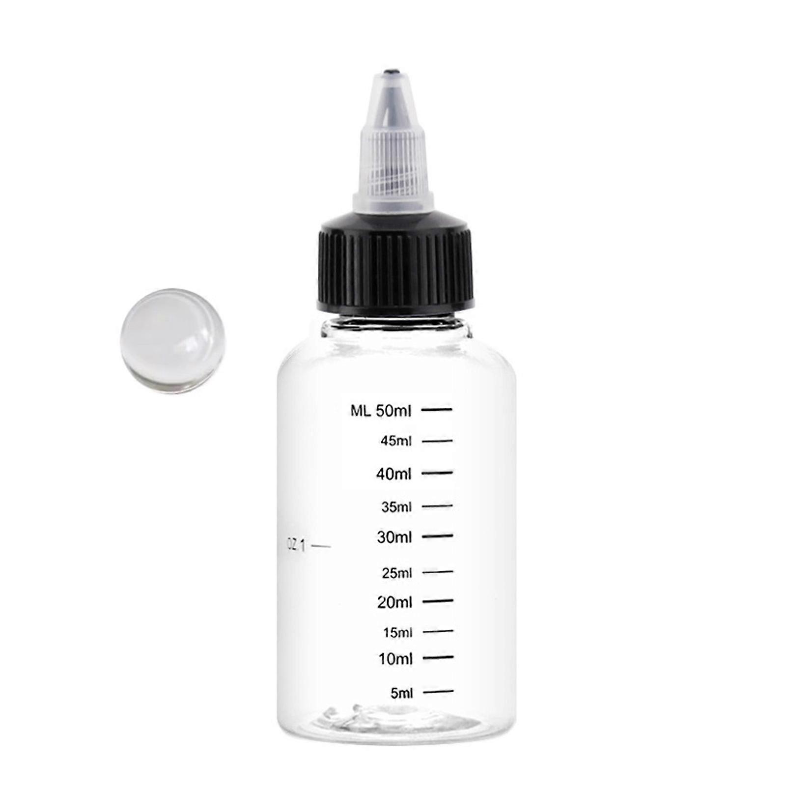 Multi Size Paint Storage Bottle With Rotational Spout Control Durable Transparent PET Material For Airbrush Enthusiasts Multicolor