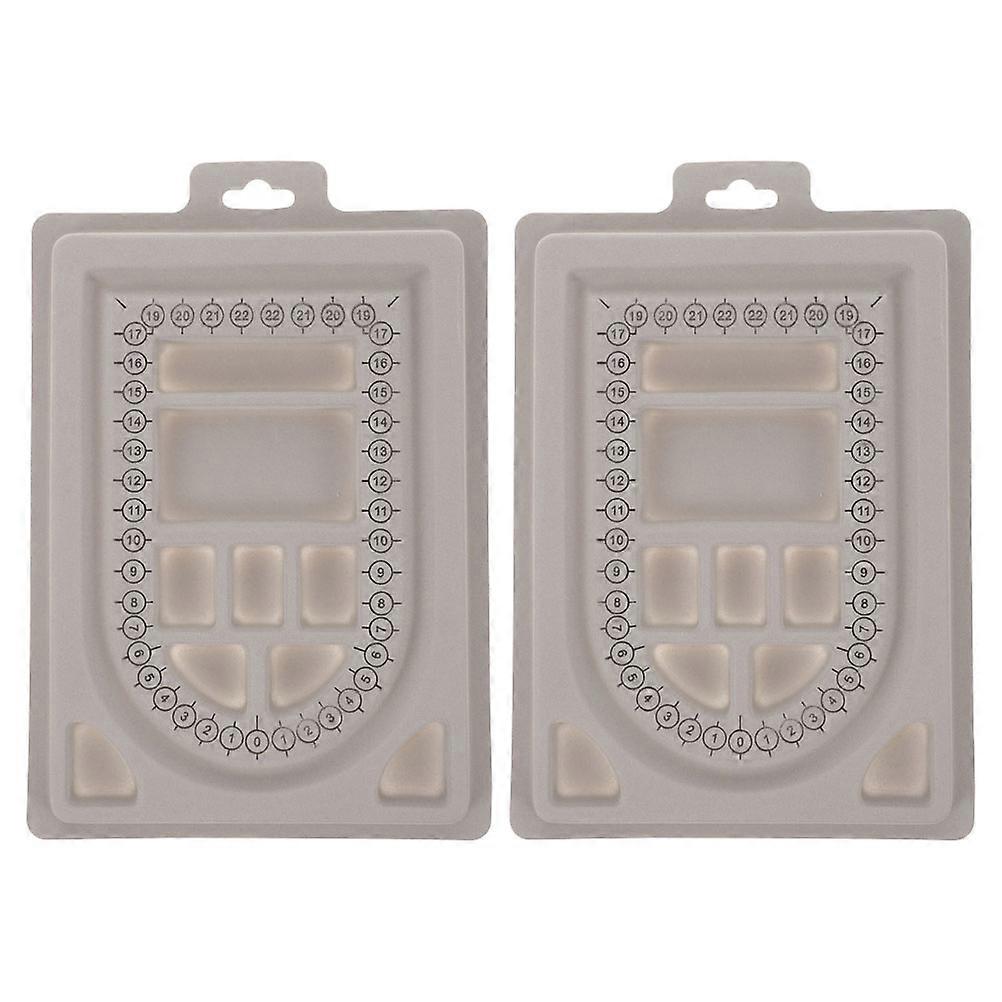 Rectangle Bead Board for Necklace Making Craft Tool 2Pcs White