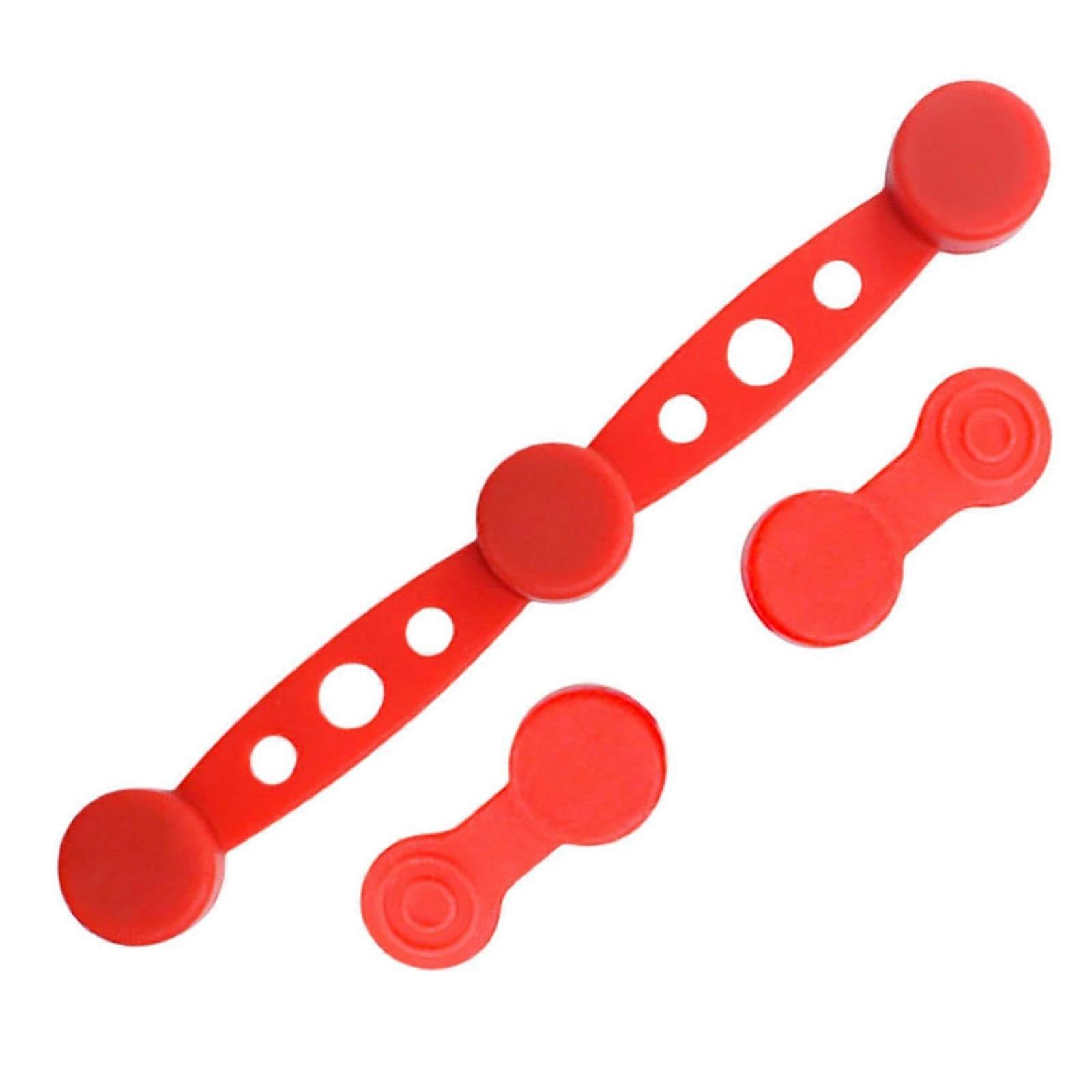 1 Set Air Fryers Silicone Buckles with Strong Suction for Securing Paper Liners and Preventing Overheating Issues  Red