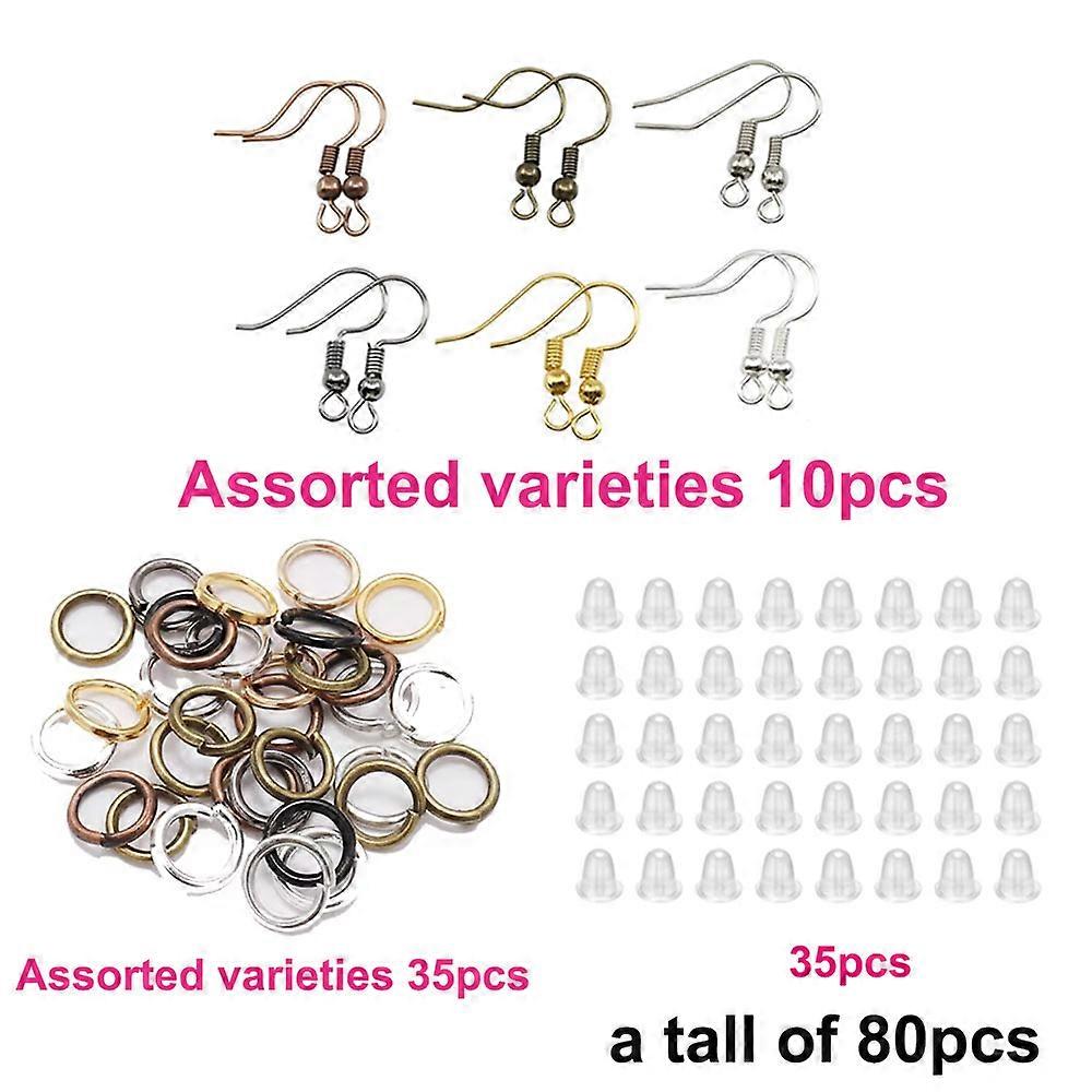 40/80/300pcs Multi-color Closed Loops, Ear Hooks, Ear Plugs, Can Be Used for DIY Earrings,earring Gift Making Accessories
