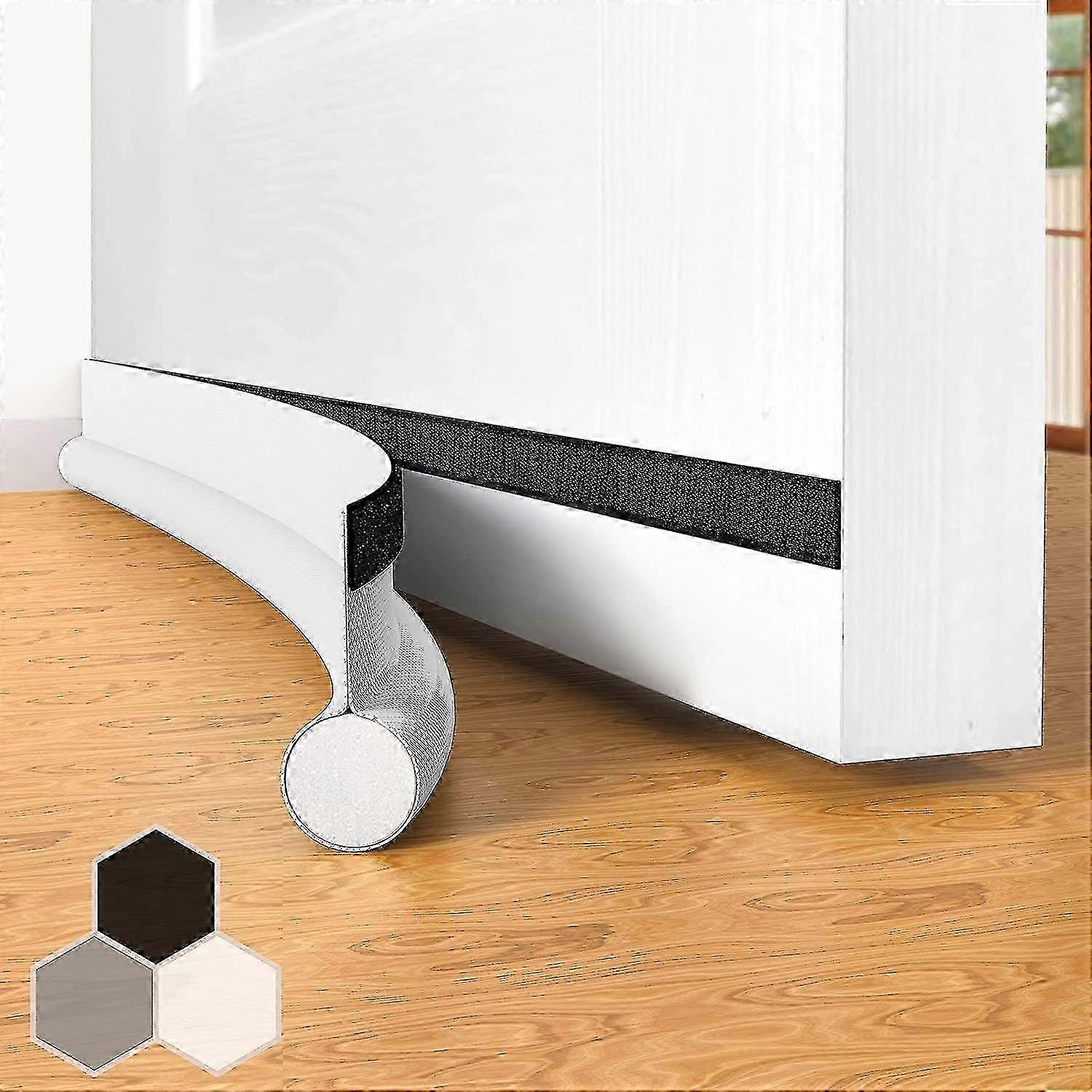 Windproof Door Insulation Strip, 94cm White Self-Adhesive Soundproof