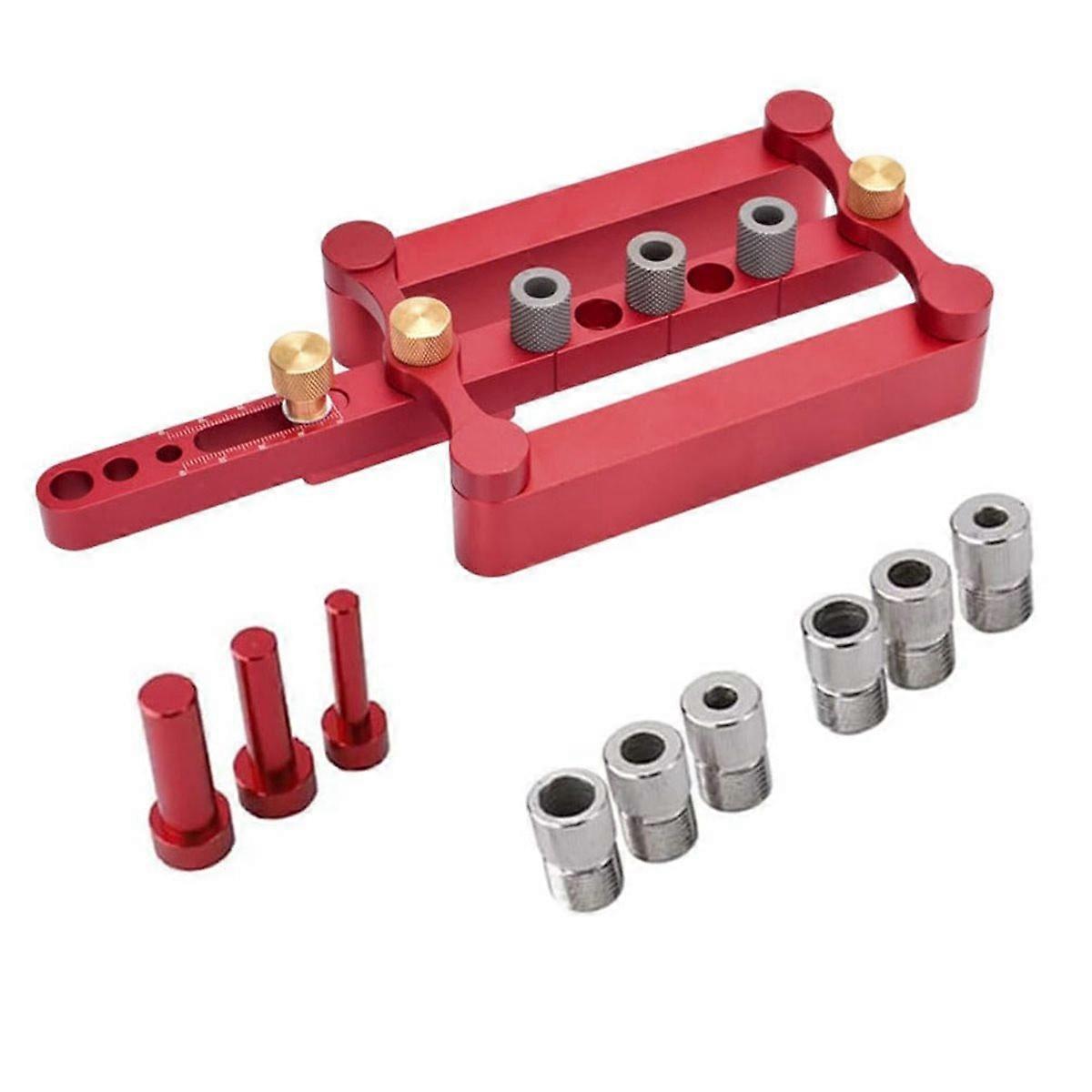 Woodworking Joinery Hole Drill Guide Self Centering Punching Locator Tool Positioner Locator for Met