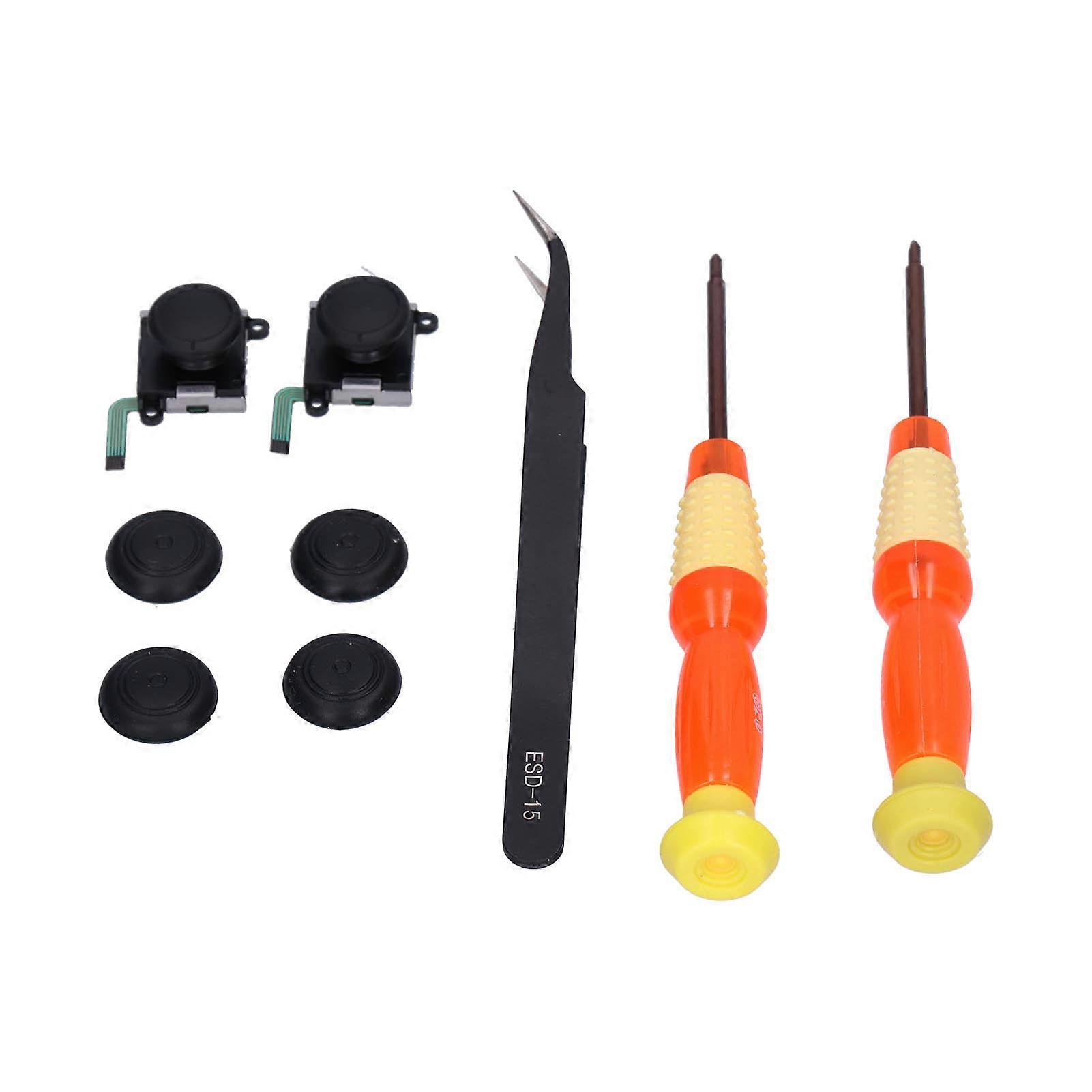 QM2107093 2 Pack Joystick Replacement Kit Durable 3 Dimension Analog Joystick with Screwdriver for Switch Console
