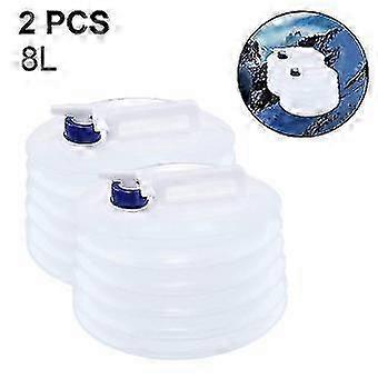 2 Pcs Collapsible Water Container, Premium Portable Water Storage,8L