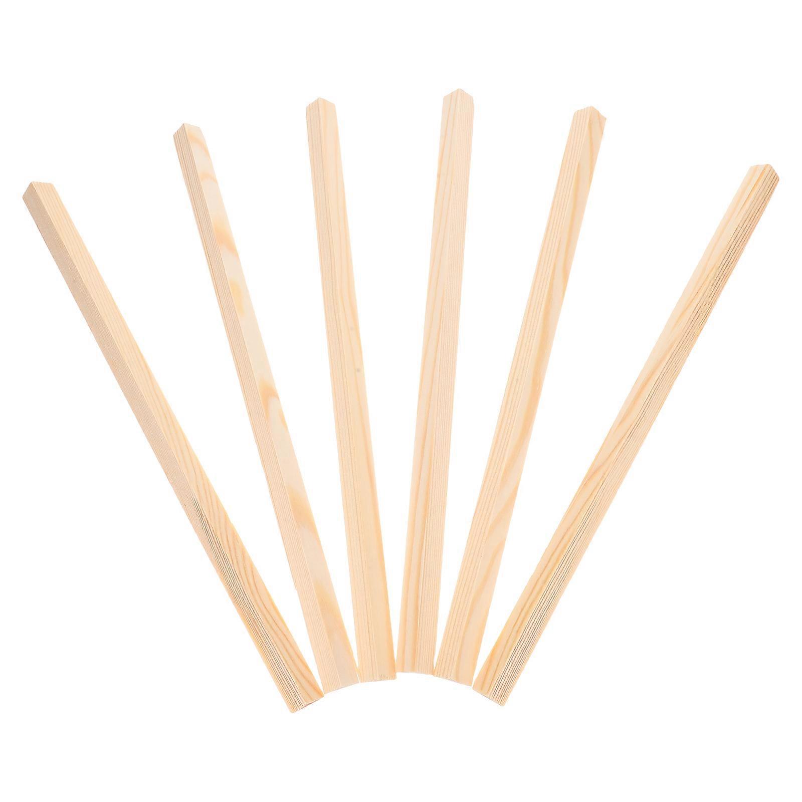 Wooden Wood Triangle Strips for Window Screen Edging 6Pcs DIY Model Craft