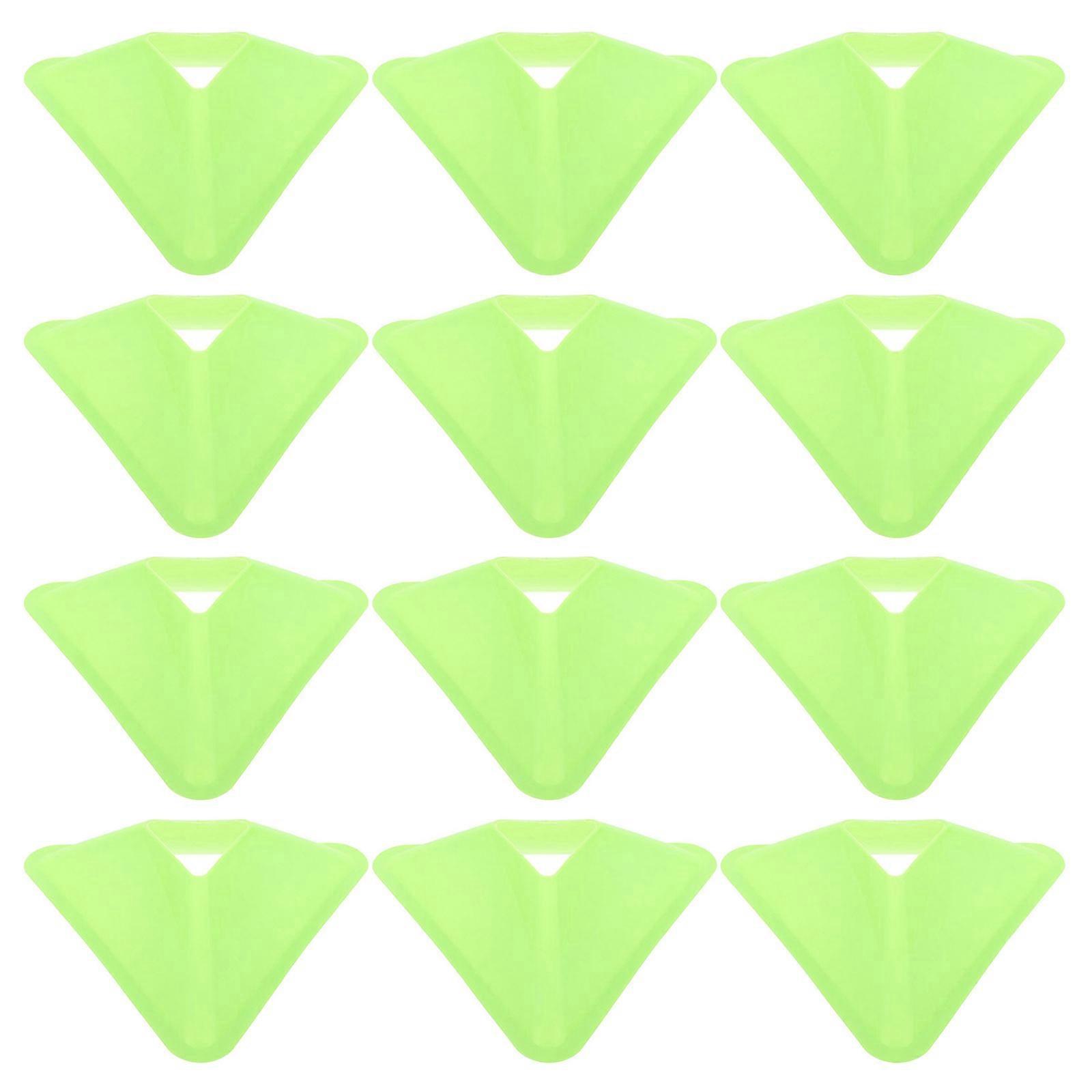Sports Training Disc Cone Soccer Triangular Plastic Cones for 20Pcs Practice