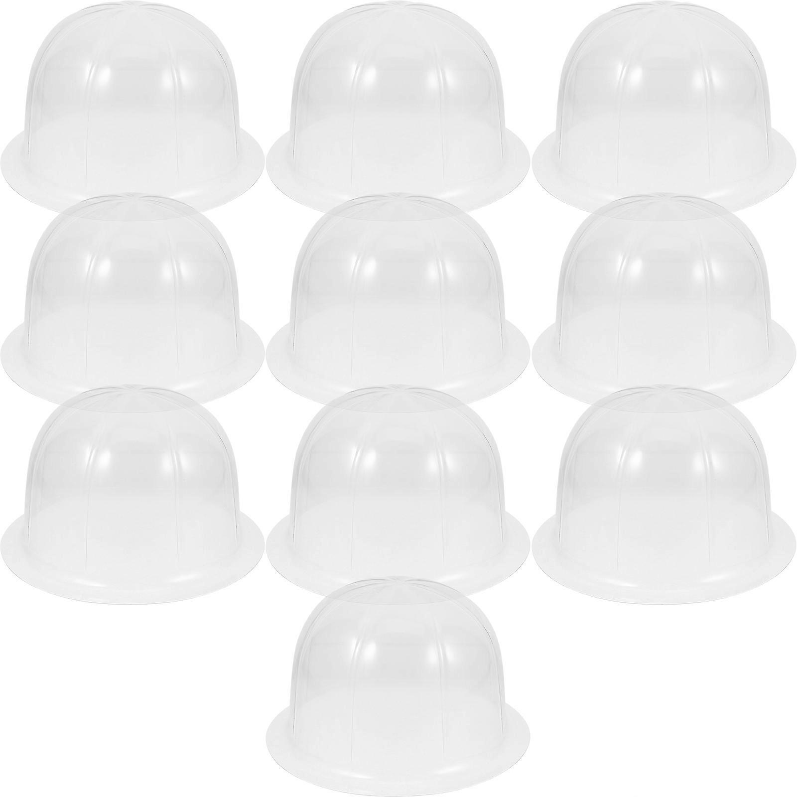 Baseball Hat Display Rack with 10 Transparent Plastic Inserts for Clear Retail Showcases and