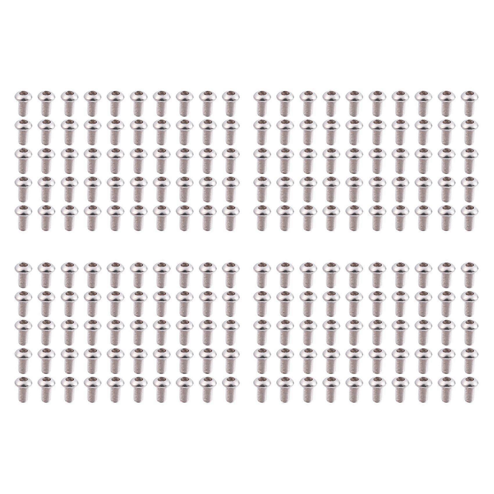 M6x12mm Stainless Steel Hex Socket Button Head Screws 200 Pcs