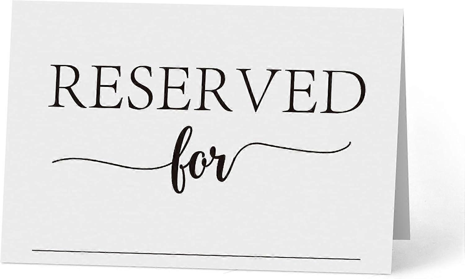 Reserved Table Signs(4x6 Inch, 20 PCS), Reserved Table Tent Card for Wedding, Double Sided Reserved Table Signs,Modern Reserved Signs for Party Resta