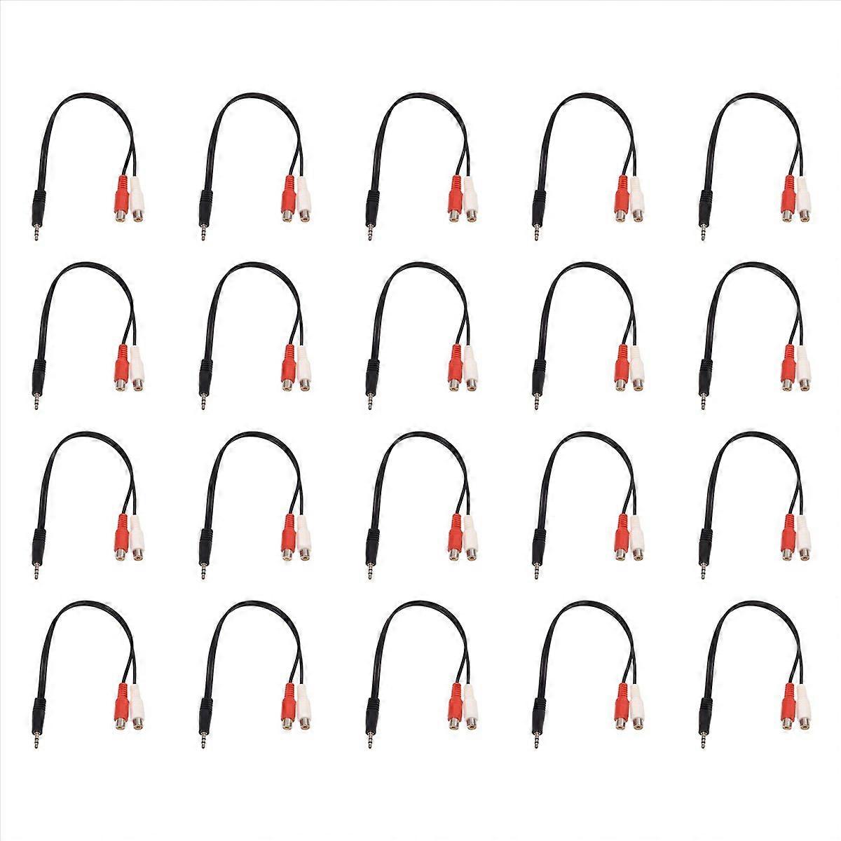 3.5mm stereo adapter headphone jack to 2 jack adapter audio cable