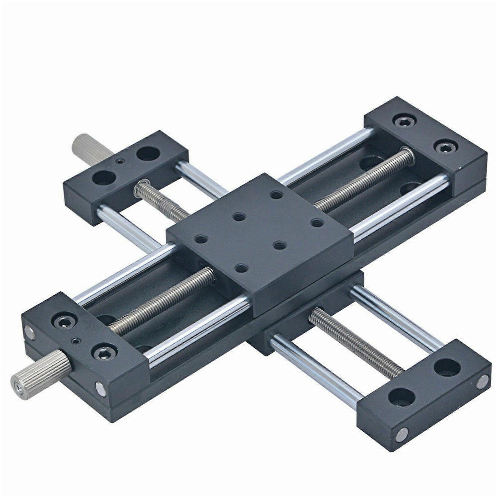 XY Axis Manual Stage Sliding Table Adjustable Aluminium Platform 20mm-80mm