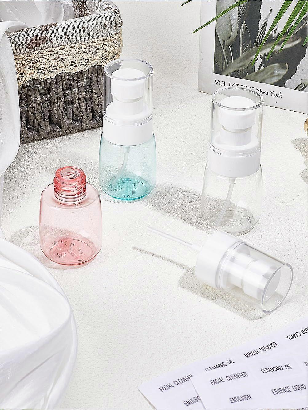 3Pcs PETG Portable Pen Perfume Spray Bottle Empty Refillable Bottles with PP Cover 30ml Fine Mist Atomizer with Stickers for Essential Oil Cleaning So