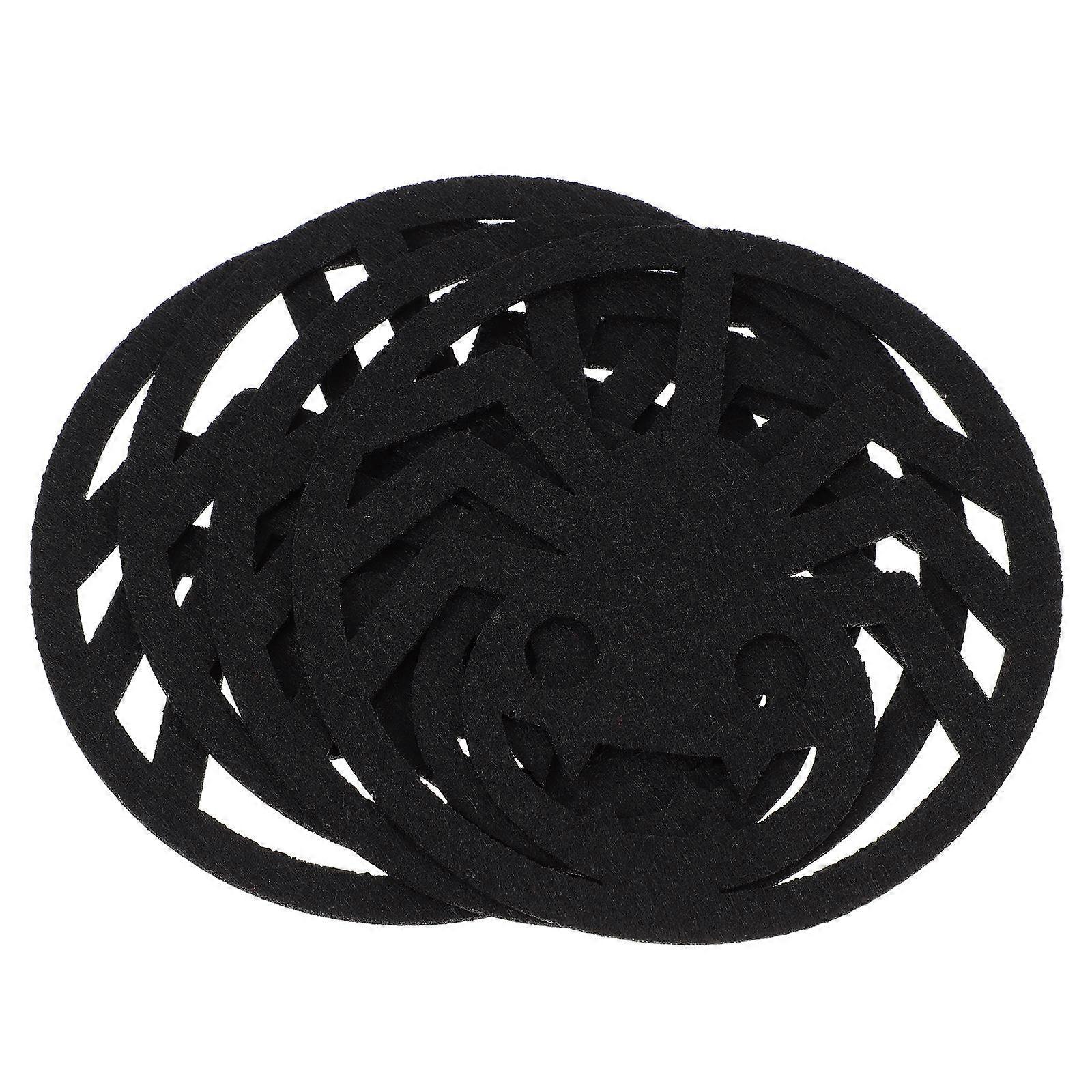Halloween Table Decor Felt Placemat Set Creative Hollow Design 12Pcs