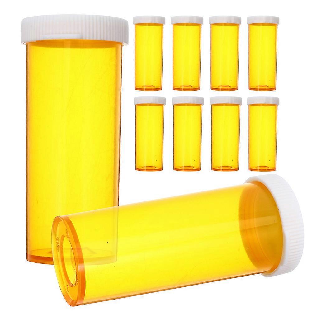 Plastic Organizer Pill Case for Storage Use 20Pcs Orange Bottles